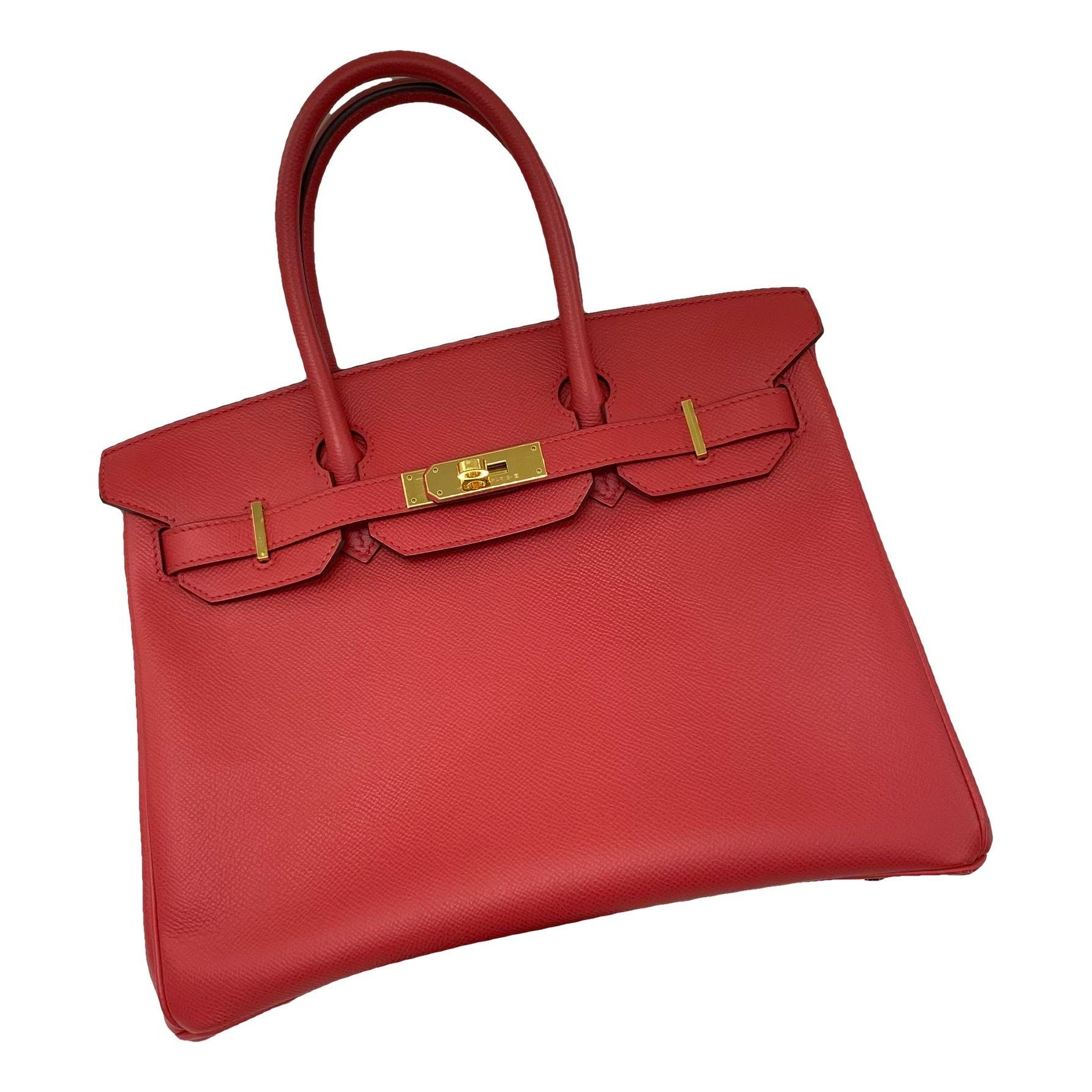 Hermes Birkin 30 Handbag Bougainvillier Epsom Leather