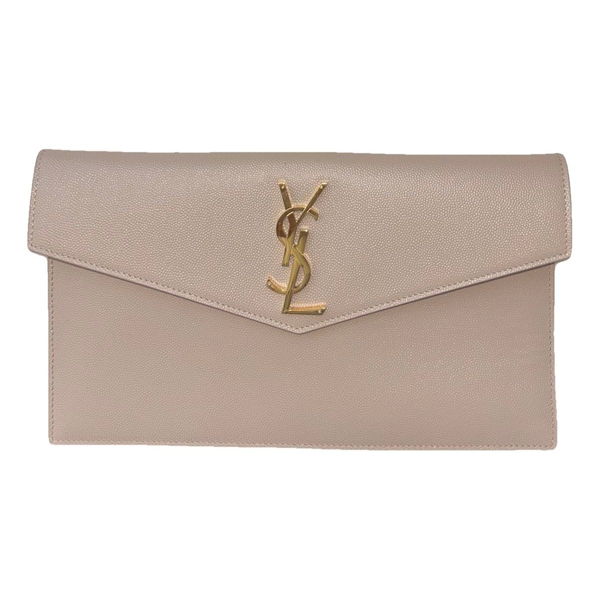 Leather clutch bag