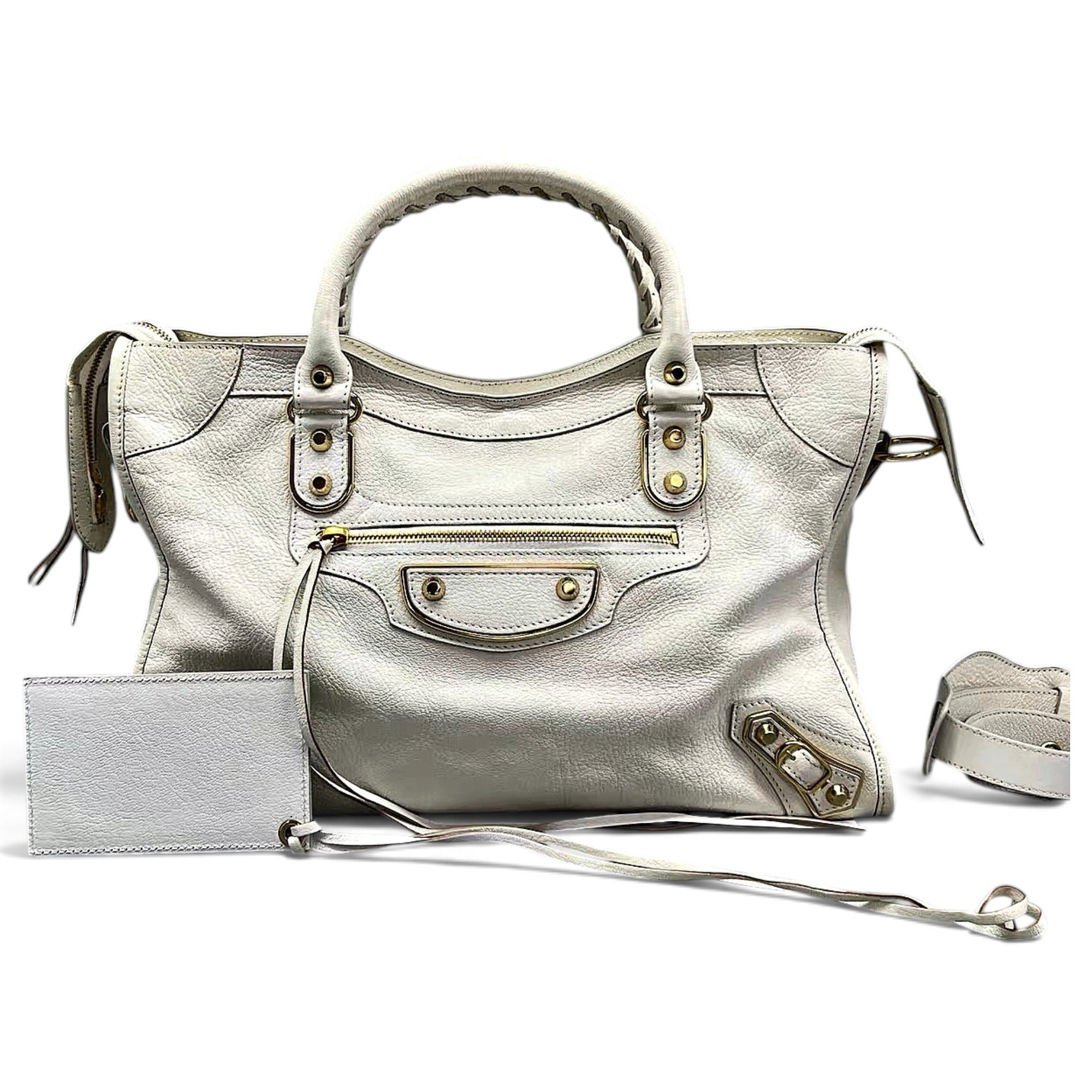 City leather handbag