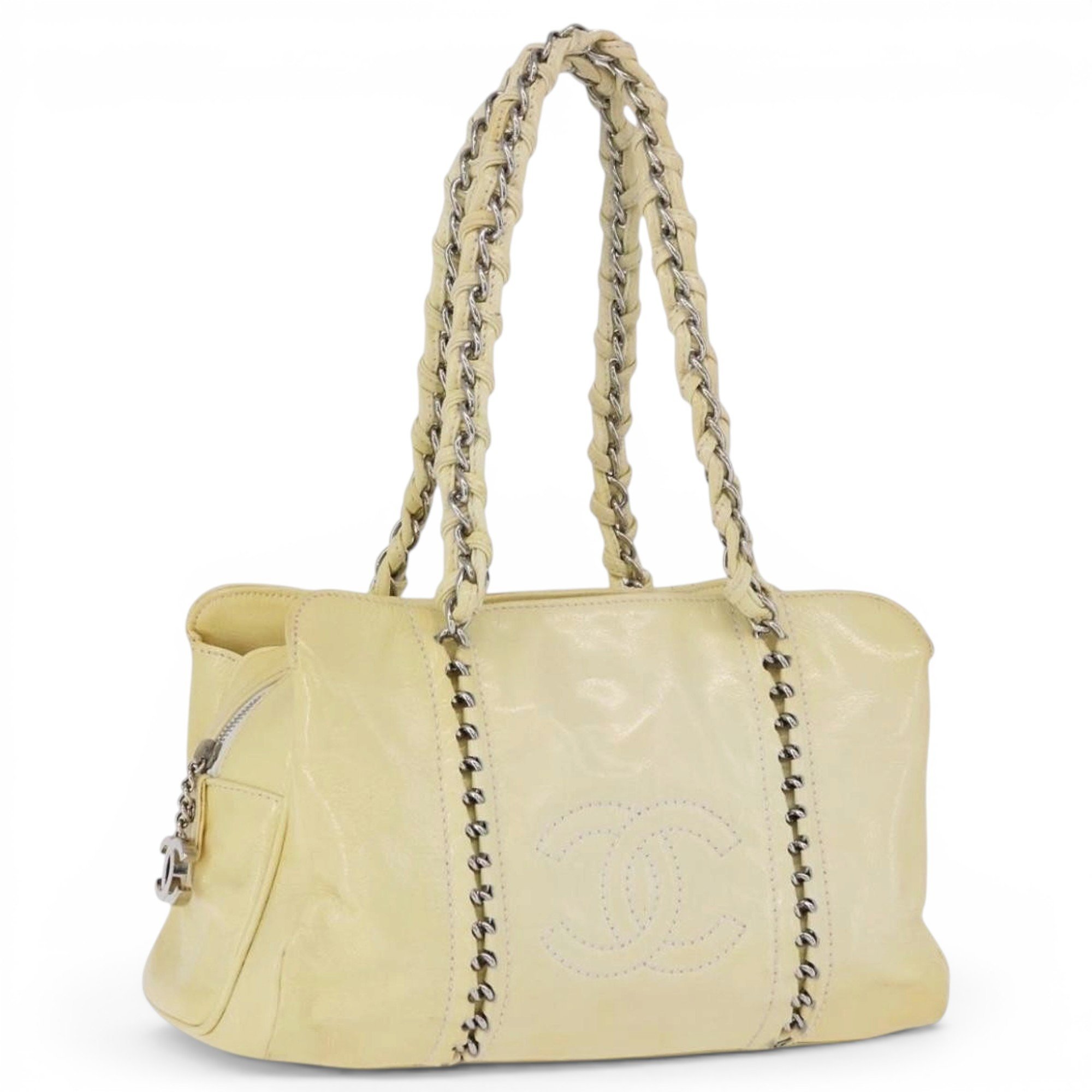 Patent leather handbag