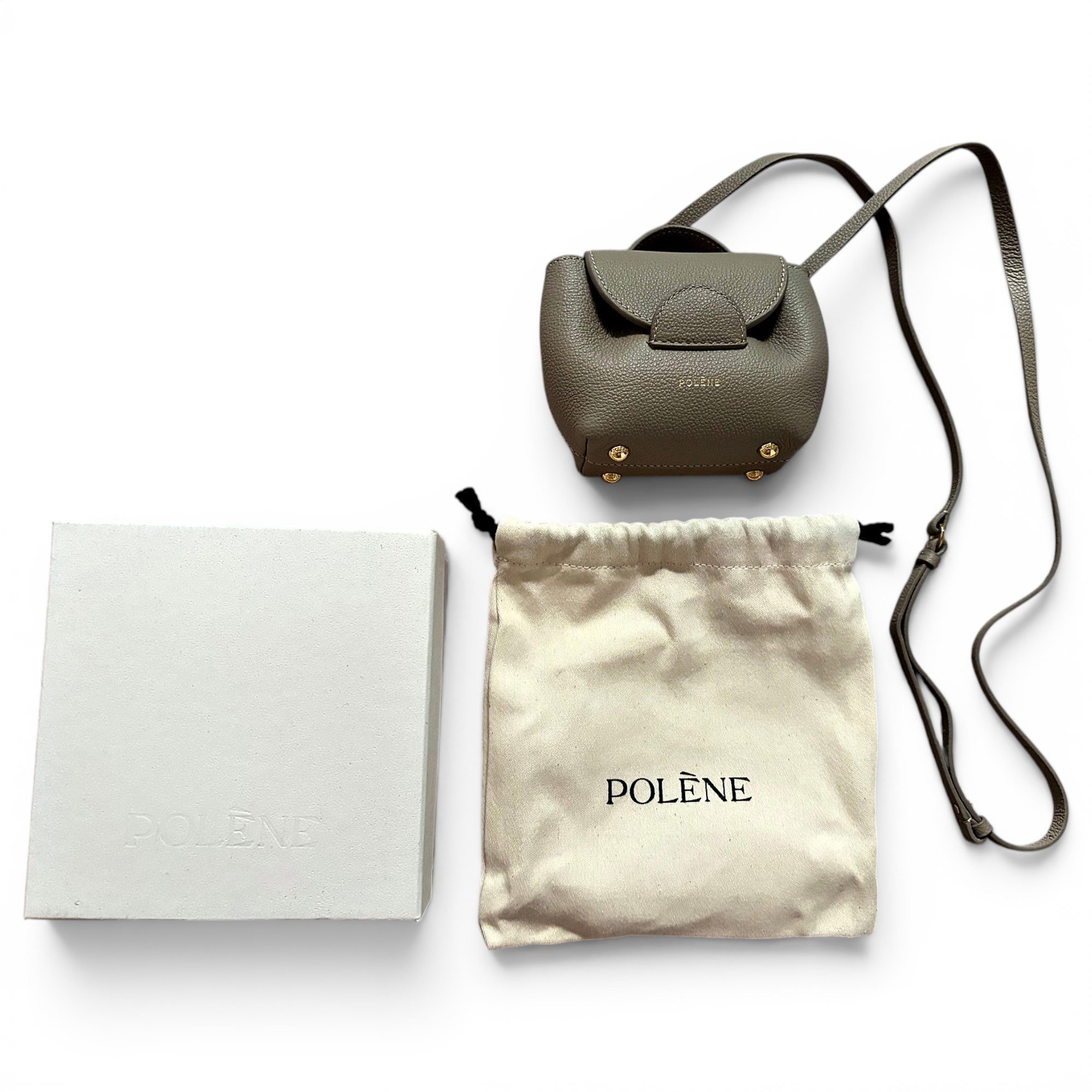 Numéro un nano leather crossbody bag