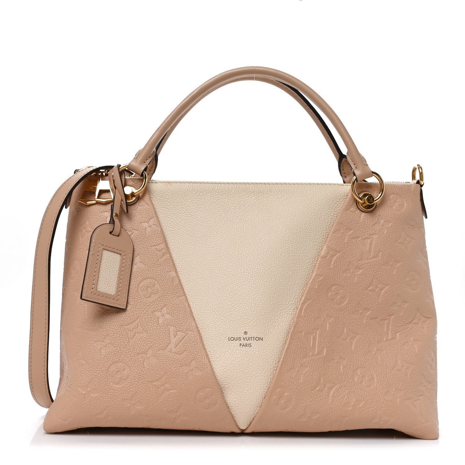 Louis Vuitton Empreinte V Tote MM Beige Rose Creme