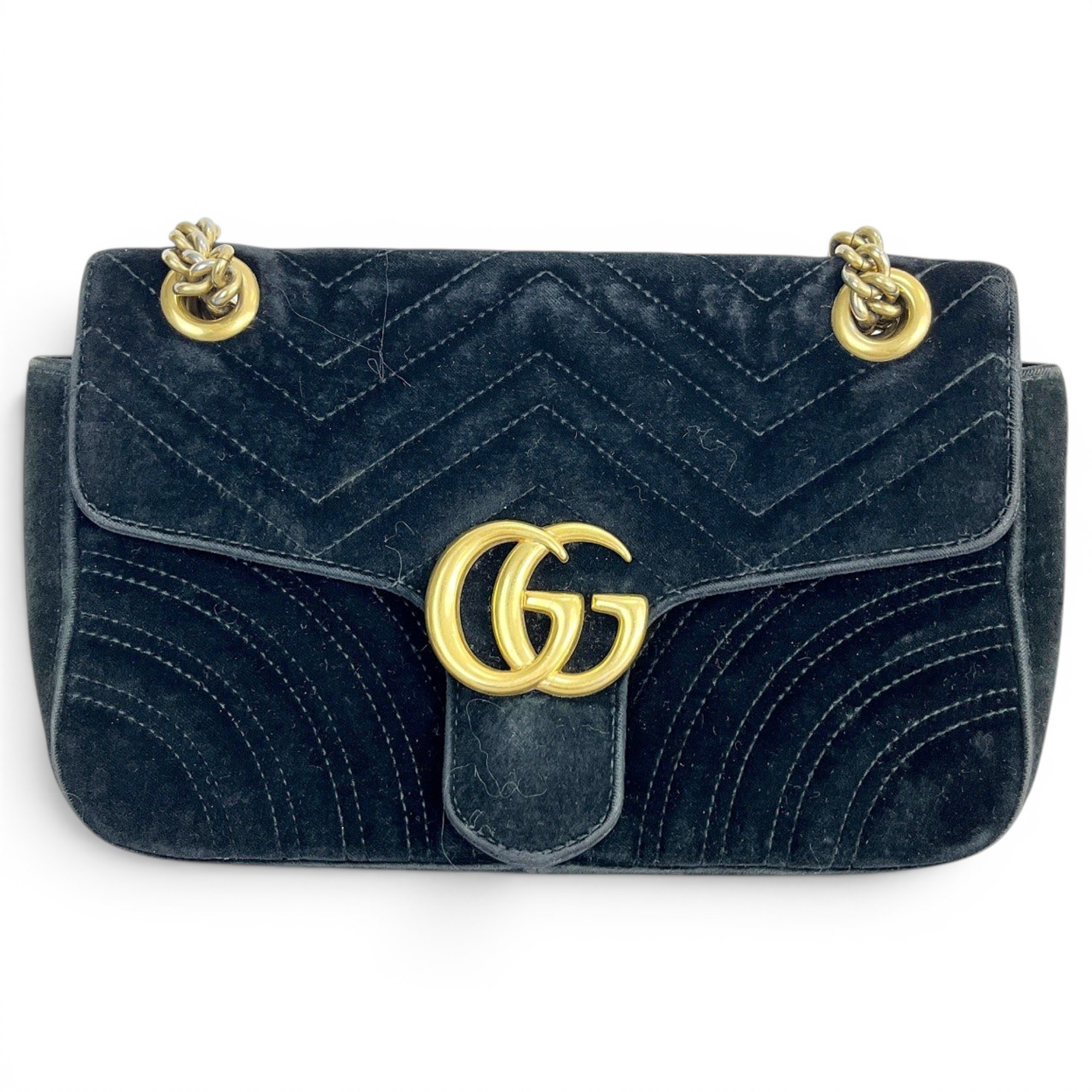 GG Marmont Flap velvet crossbody bag