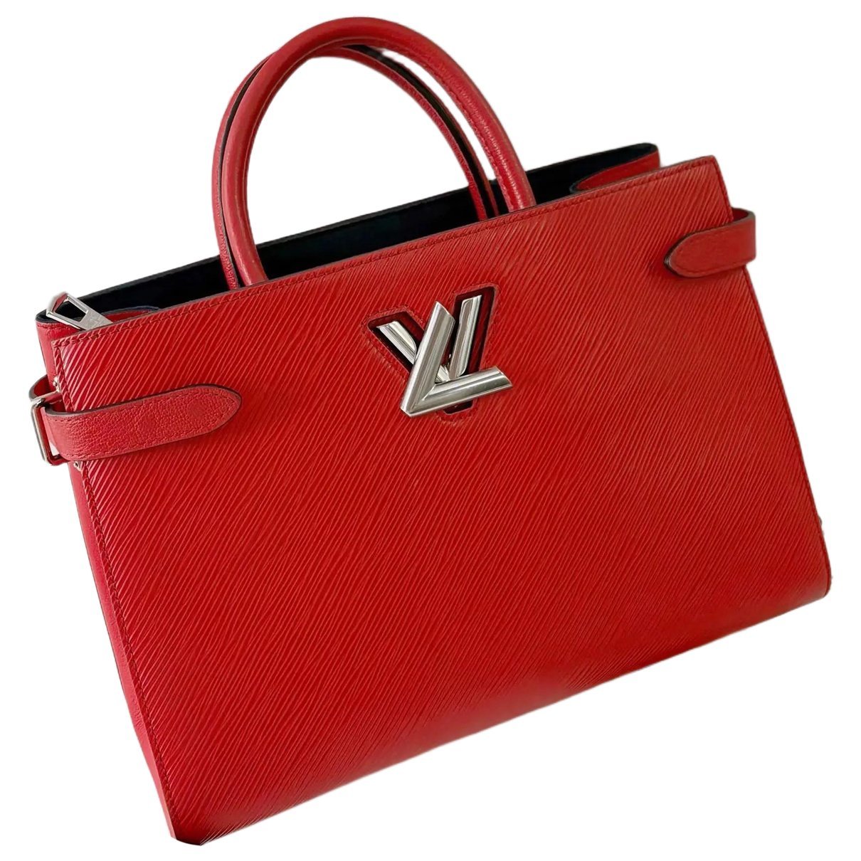 Twist leather tote