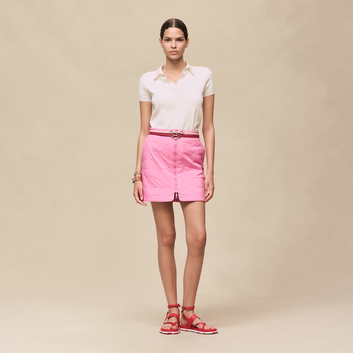 Rose Bonbon "Bride a Bloc" Reversible Miniskirt