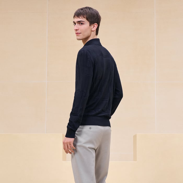 Marine "Jeu De Points Harnais" Polo Sweater