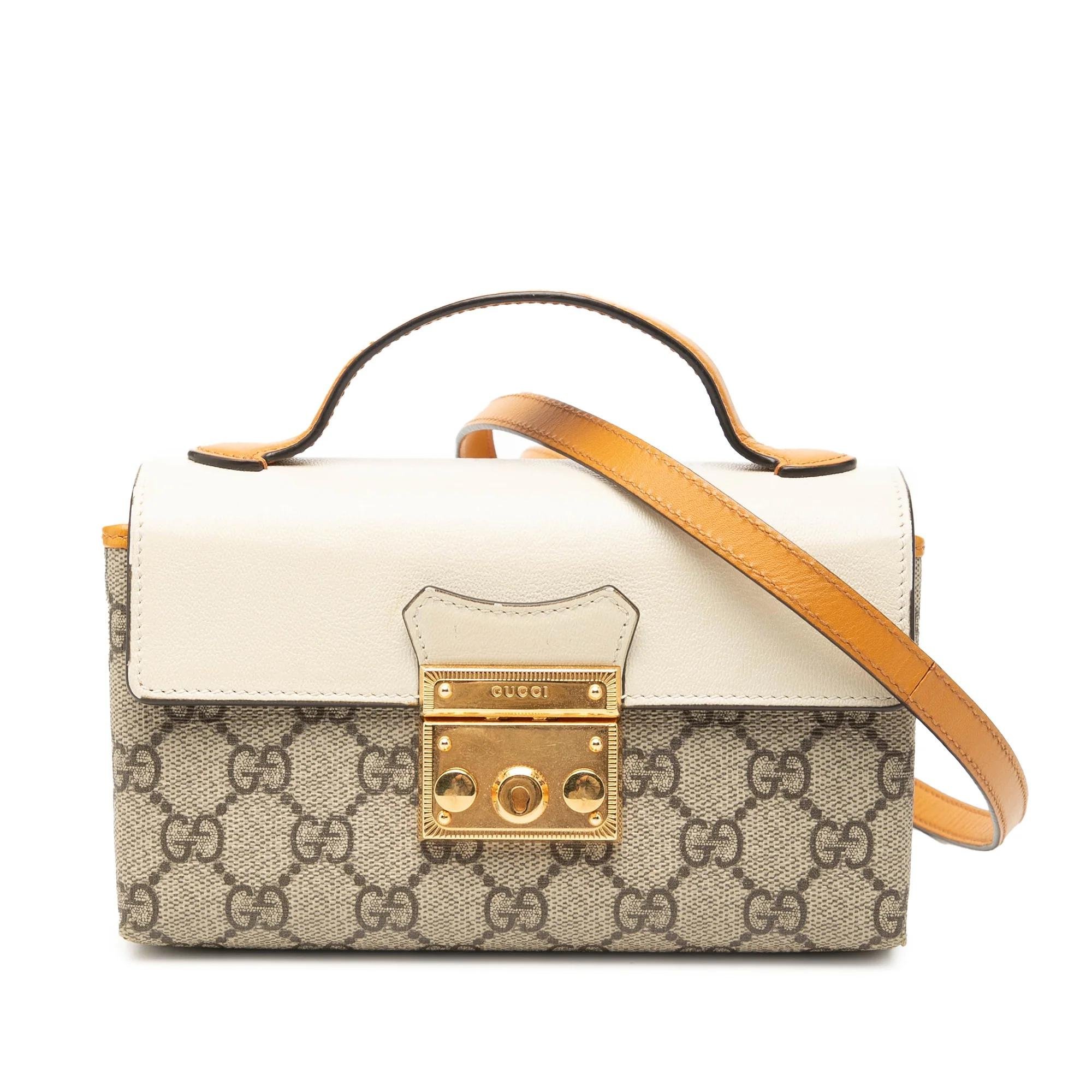 Padlock leather satchel