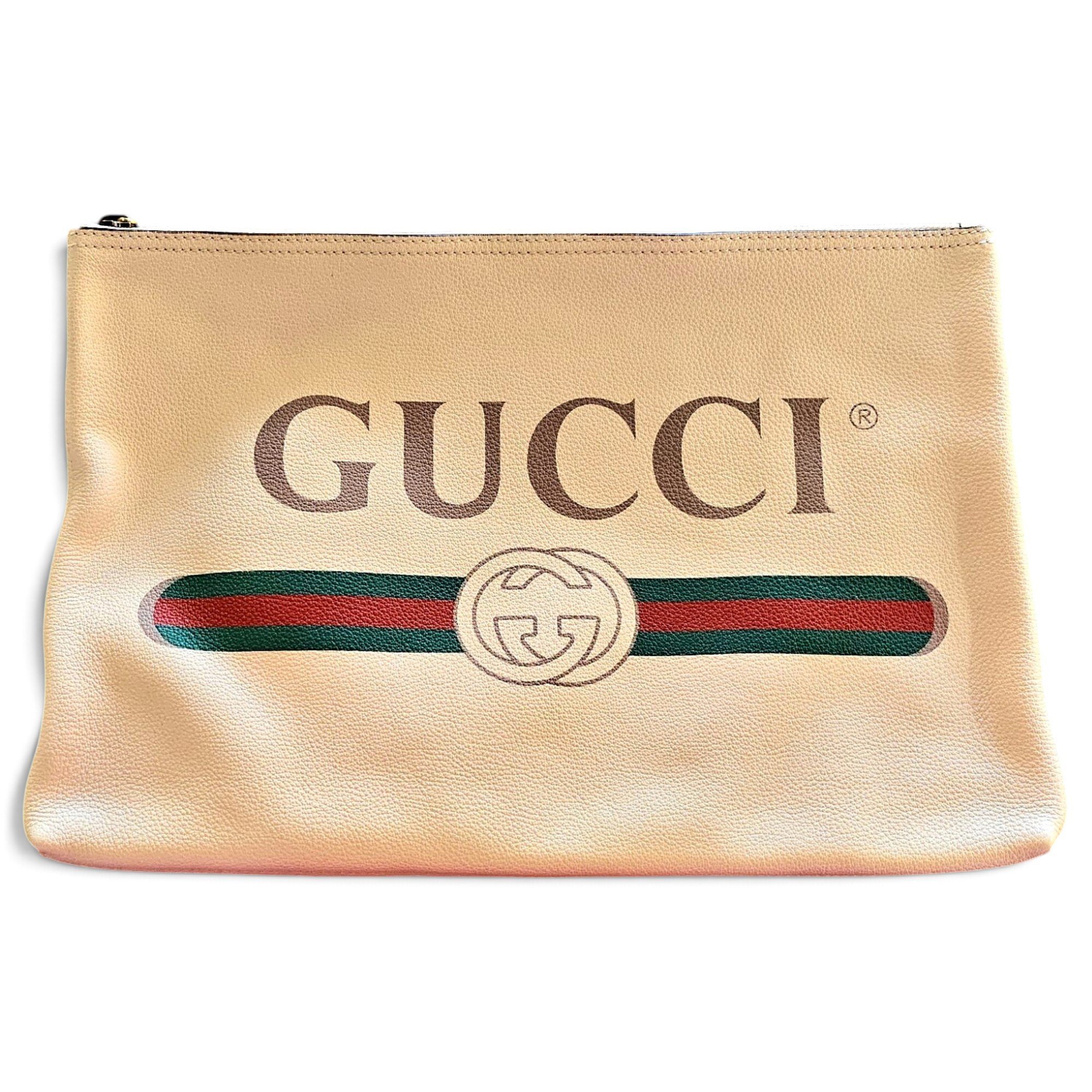 Leather clutch bag