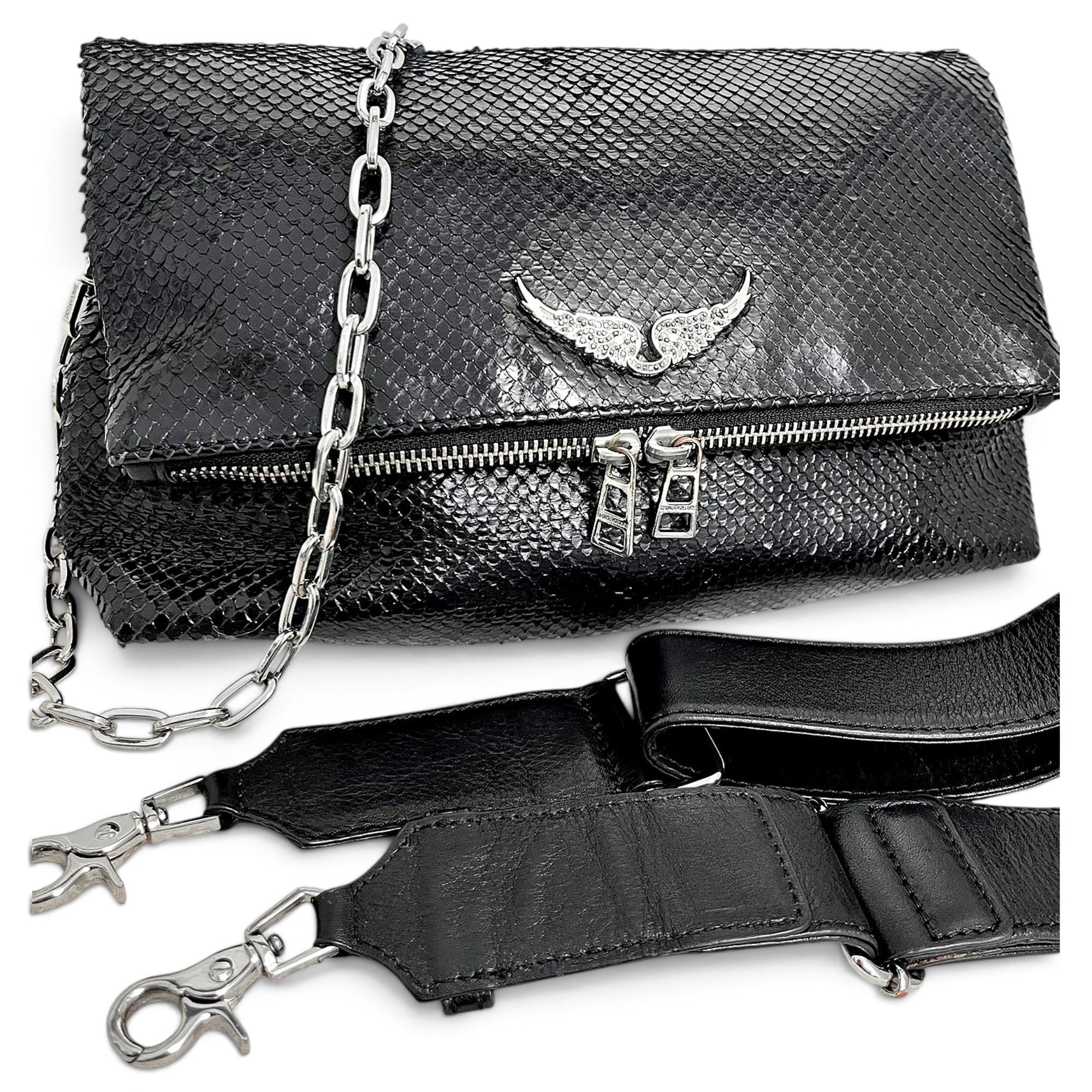 Rock patent leather crossbody bag