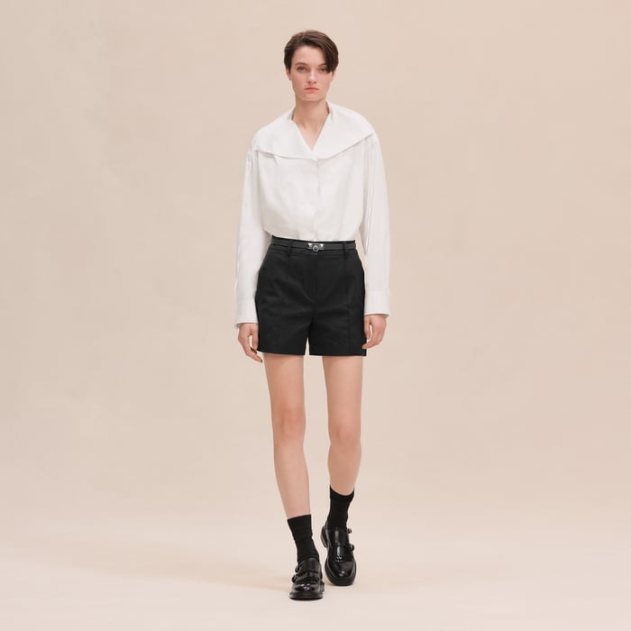 Noir Double Cotton Twill Shorts