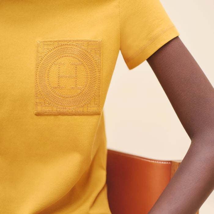 Jaune Gingembre Embroidered Pocket T-shirt