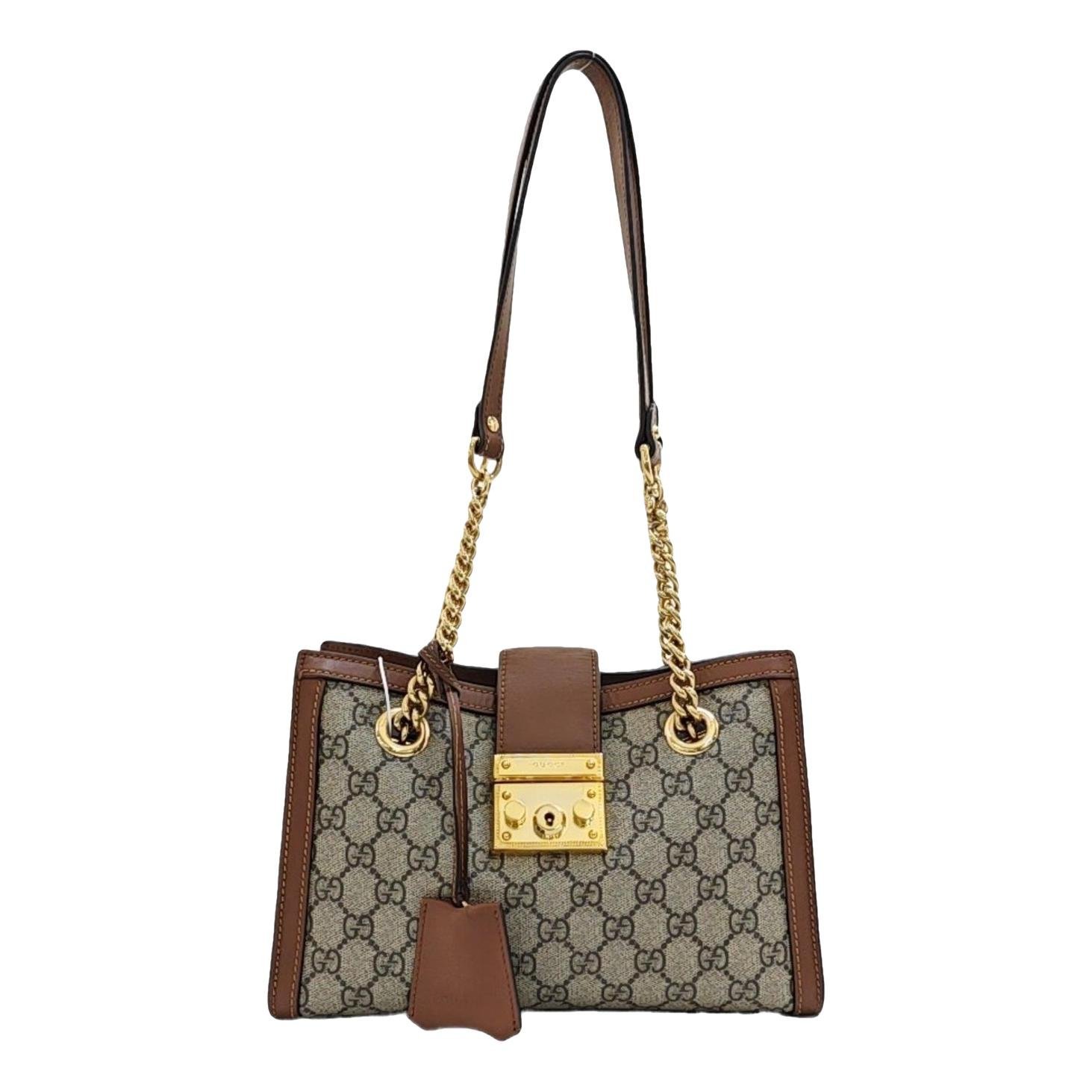 Padlock leather handbag