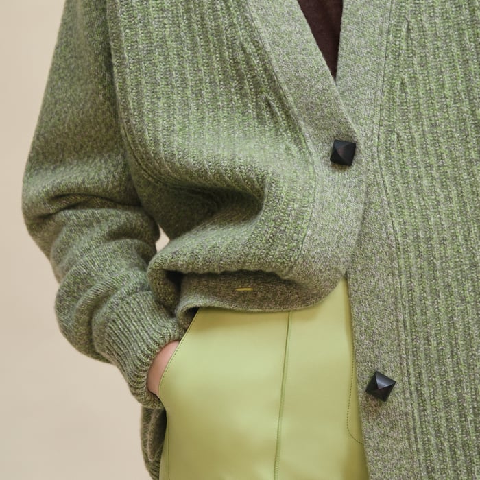 Vert Prairie Thick Long-sleeve Cardigan