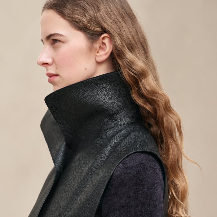 Noir Belted Vest