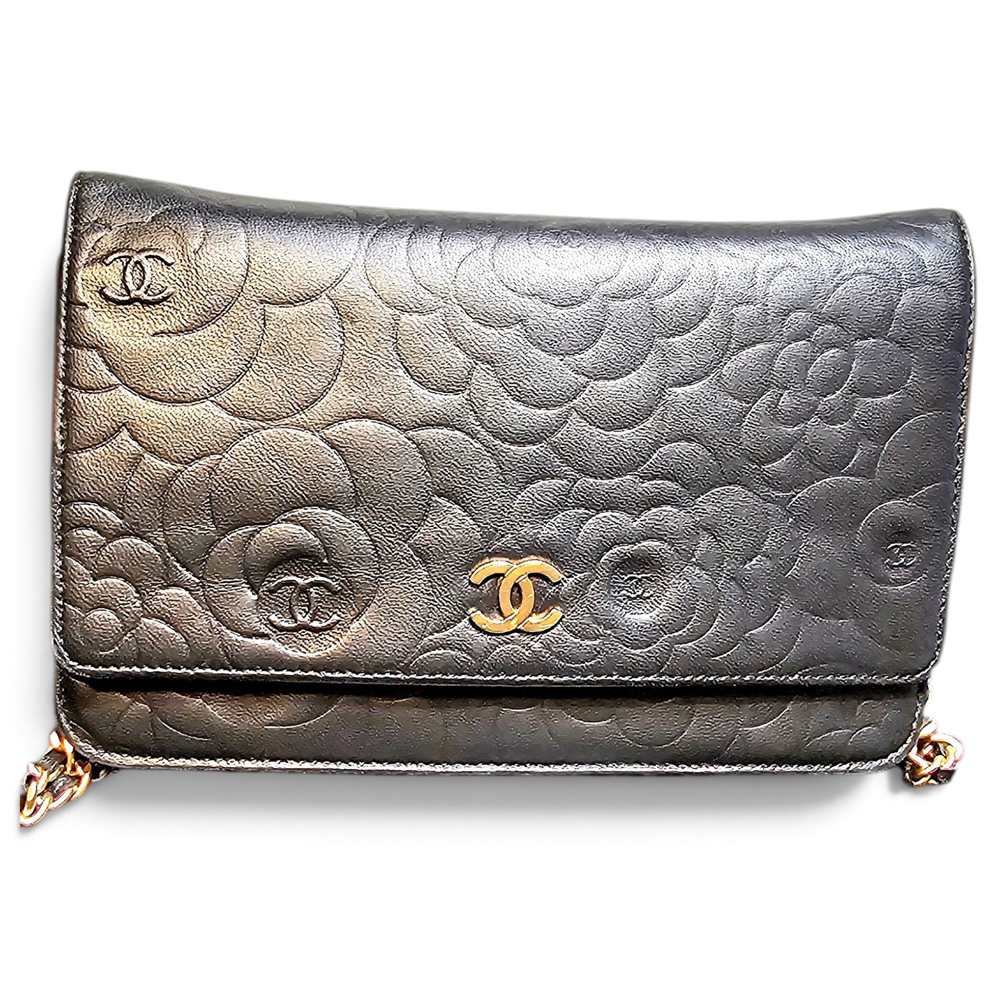 Wallet On Chain leather handbag