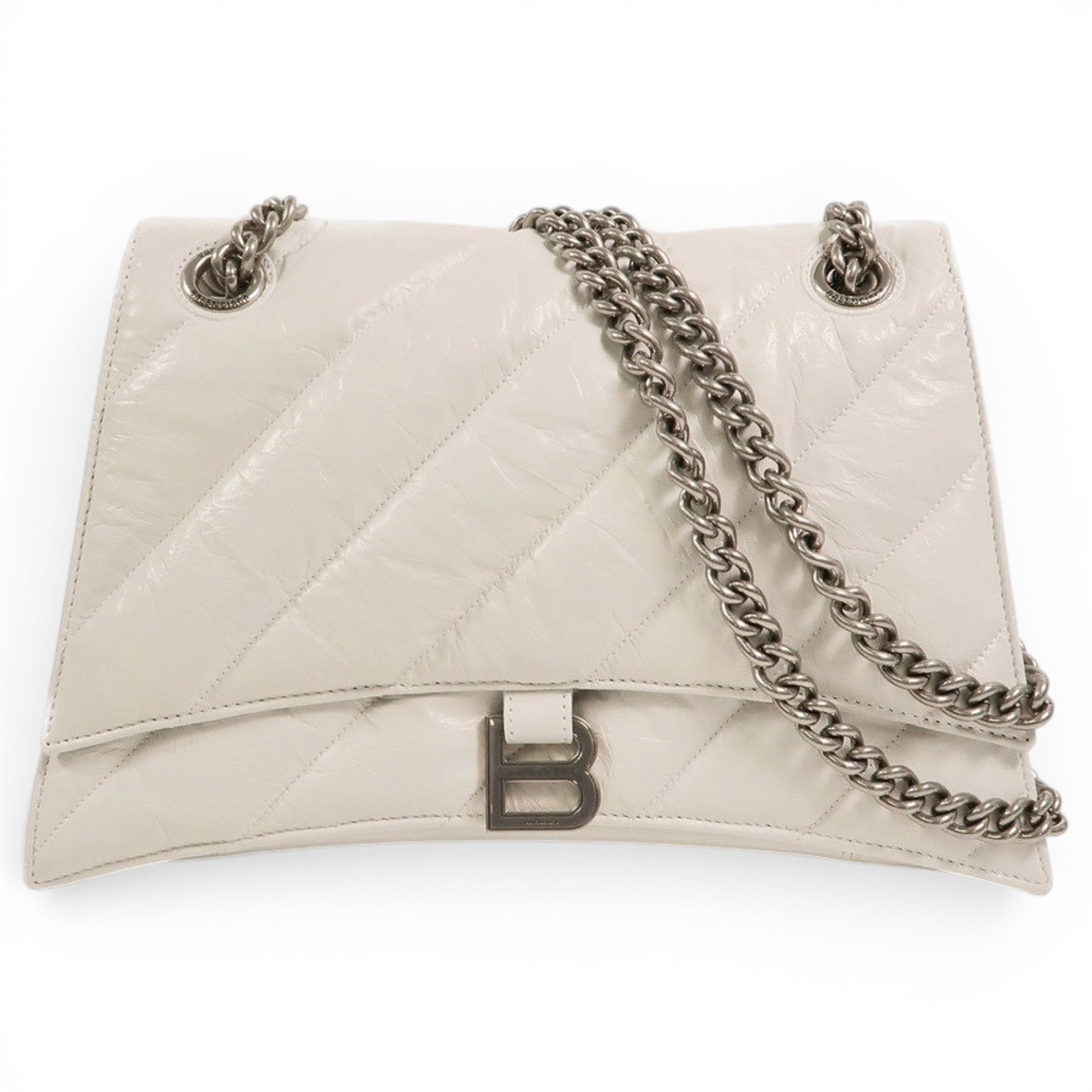 Crush leather handbag