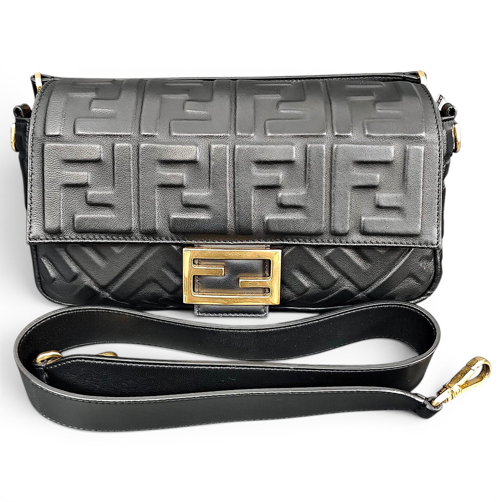 Baguette leather handbag