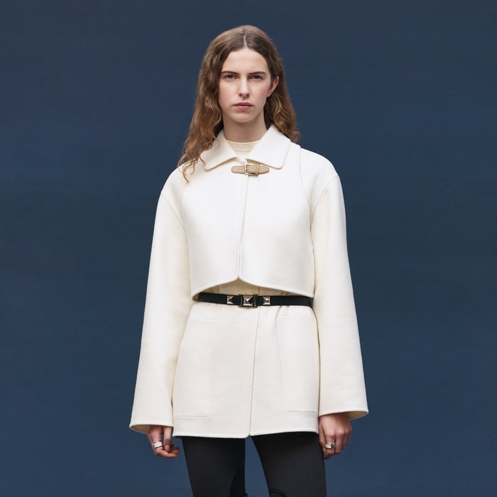 Blanc Naturel Trench Modular Cashmere Coat