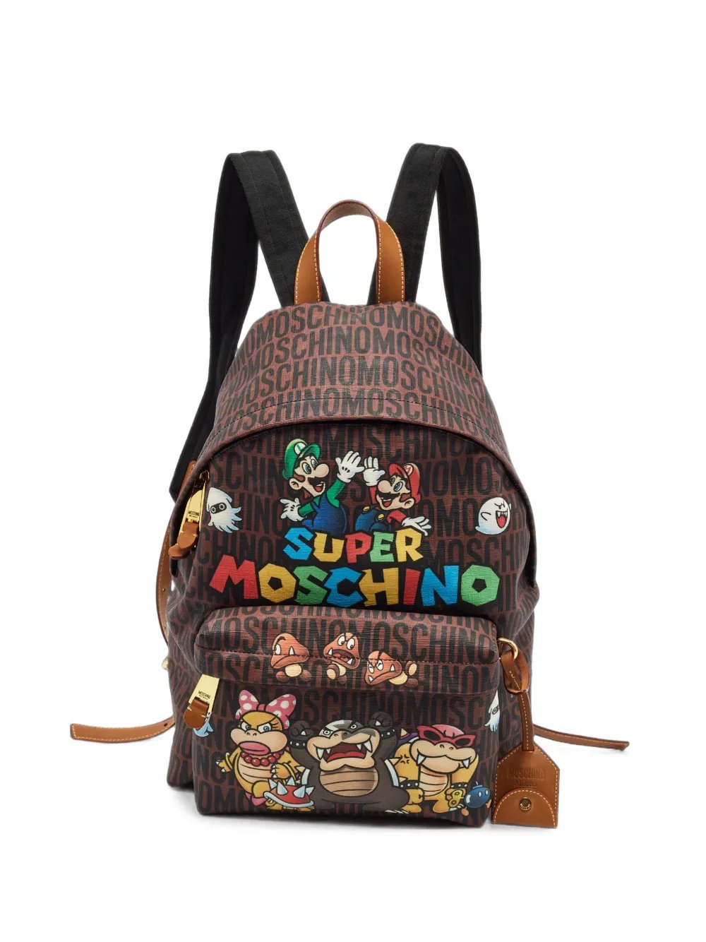 Super Moschino logo-print backpack
