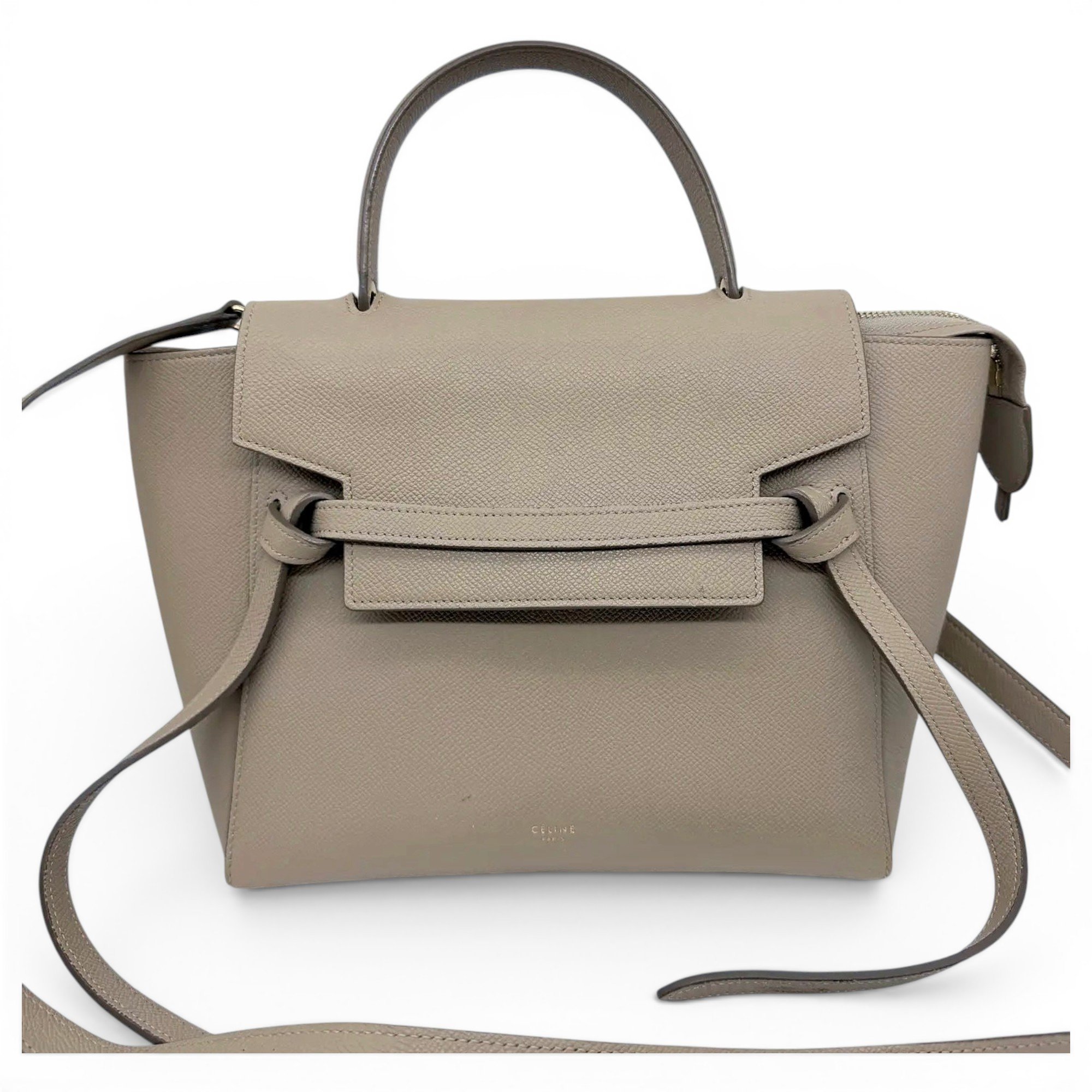 Belt leather handbag