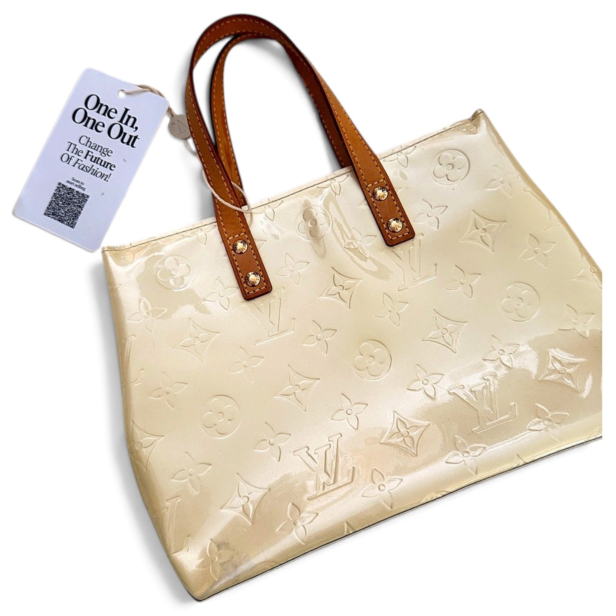 Fowler patent leather handbag