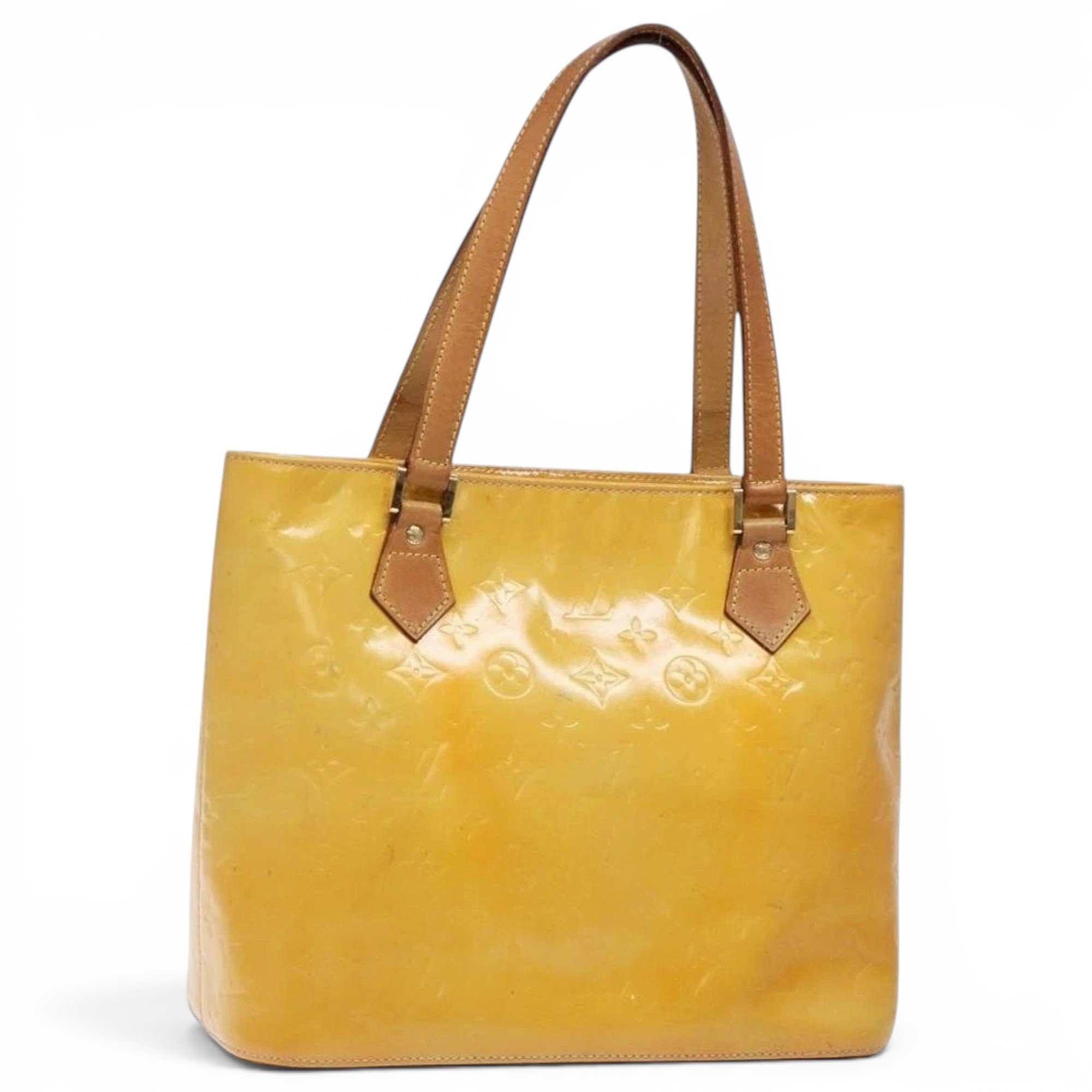 Patent leather handbag