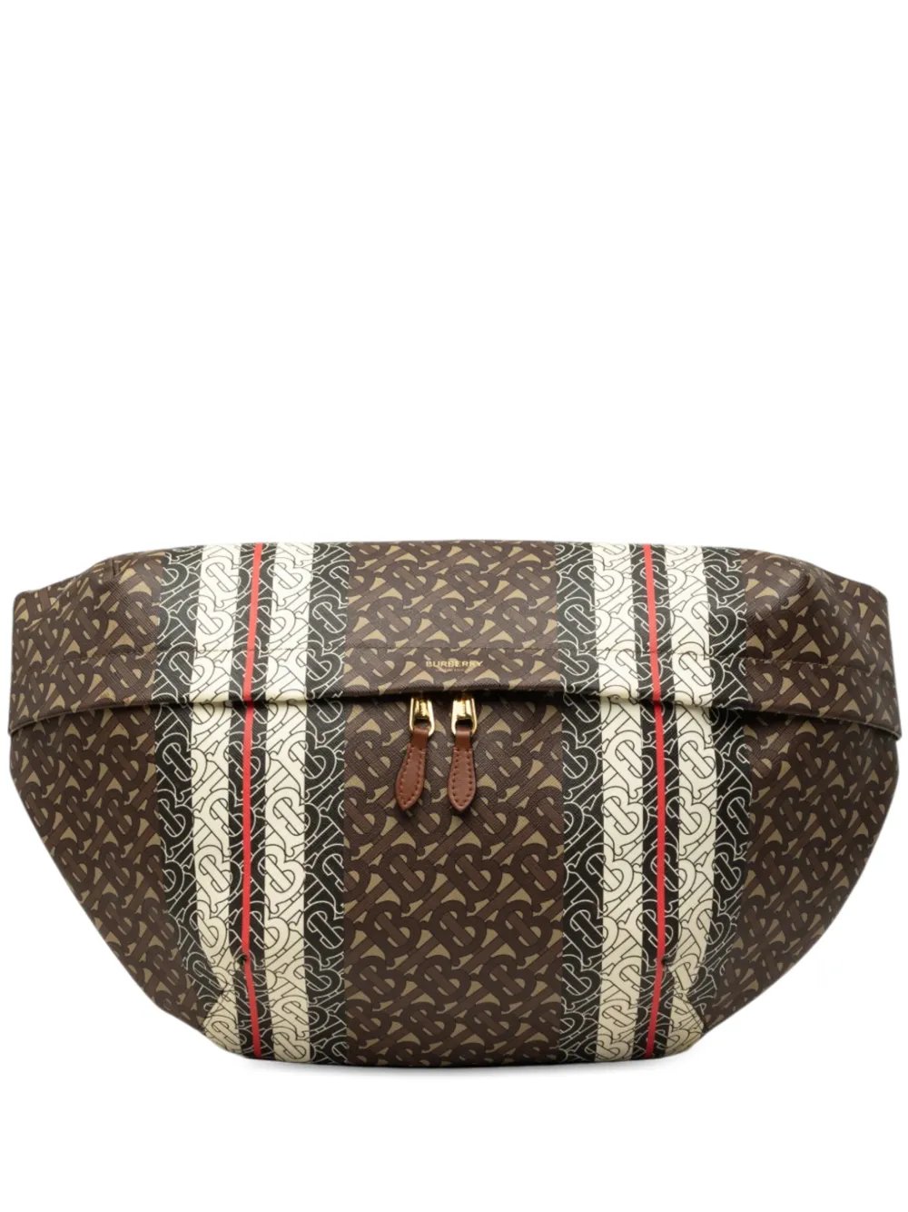 2018-2023 Extra Large TB Monogram E-Canvas Stripe belt bag