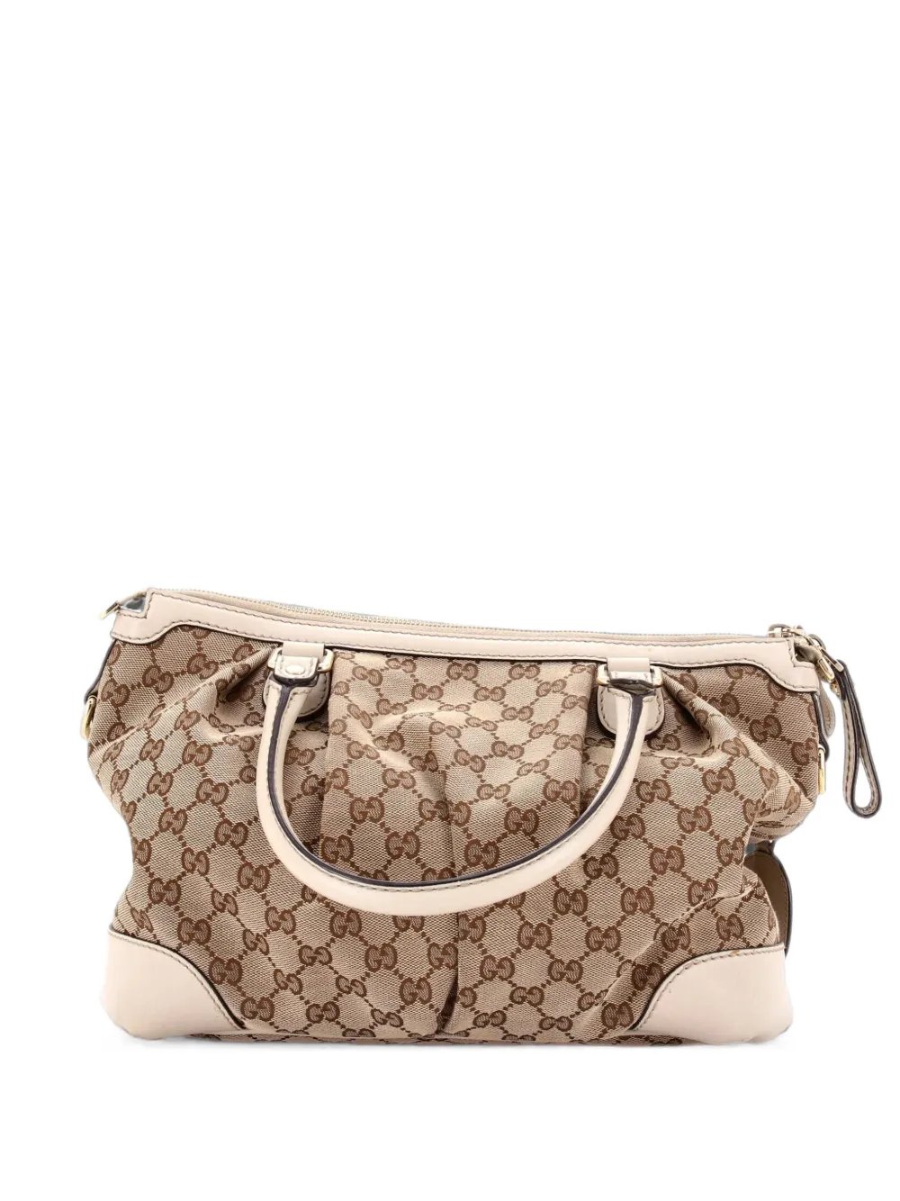 Sukey Top Handle GG Canvas with Leather Medium satchel
