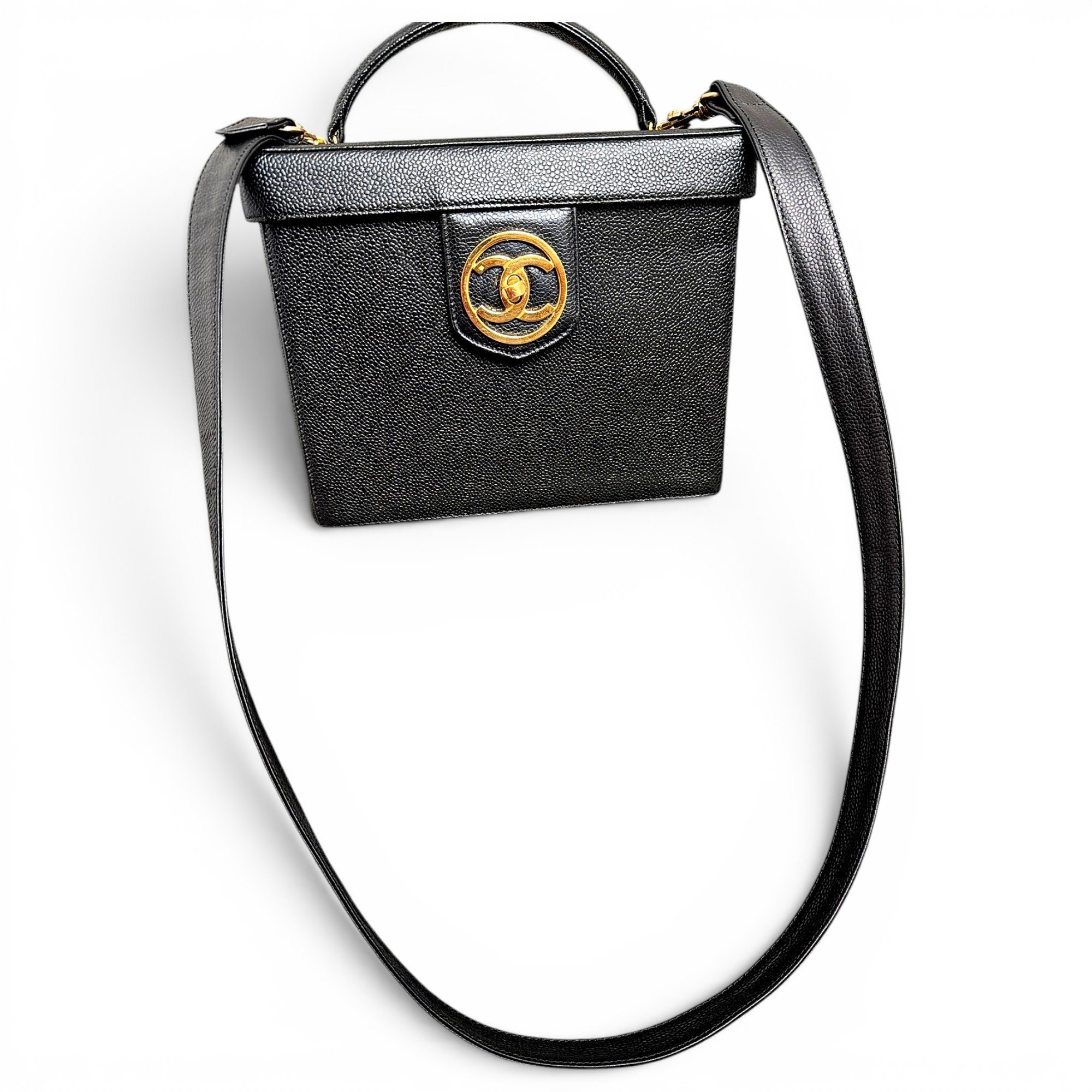 Vanity leather handbag