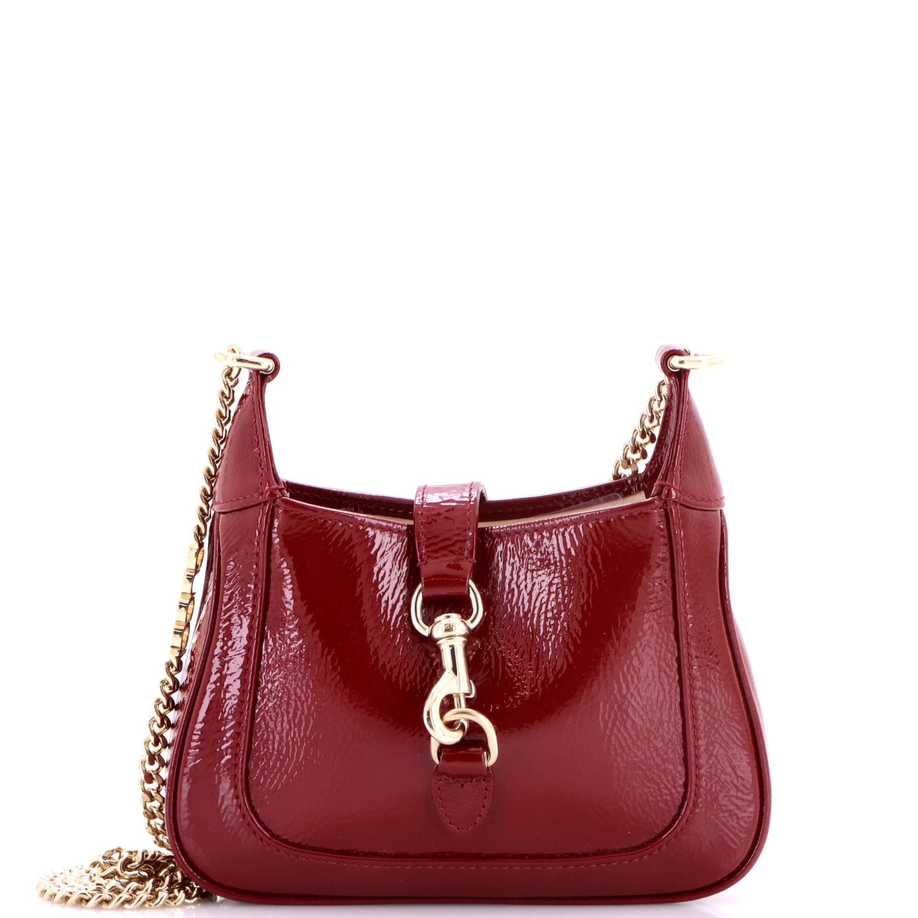 Jackie Notte Chain Hobo Patent Mini