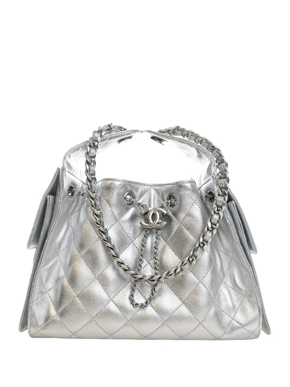 2021-2026 Small Quilted Metallic Caviar Chanel 25 hobo bag