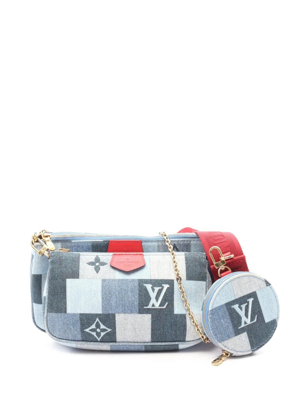 2019 Monogram Denim Patchwork Multi Pochette Accessoires crossbody bag