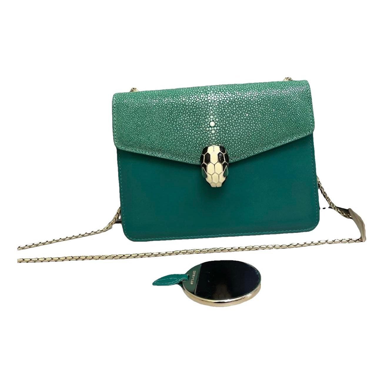 Serpenti leather handbag