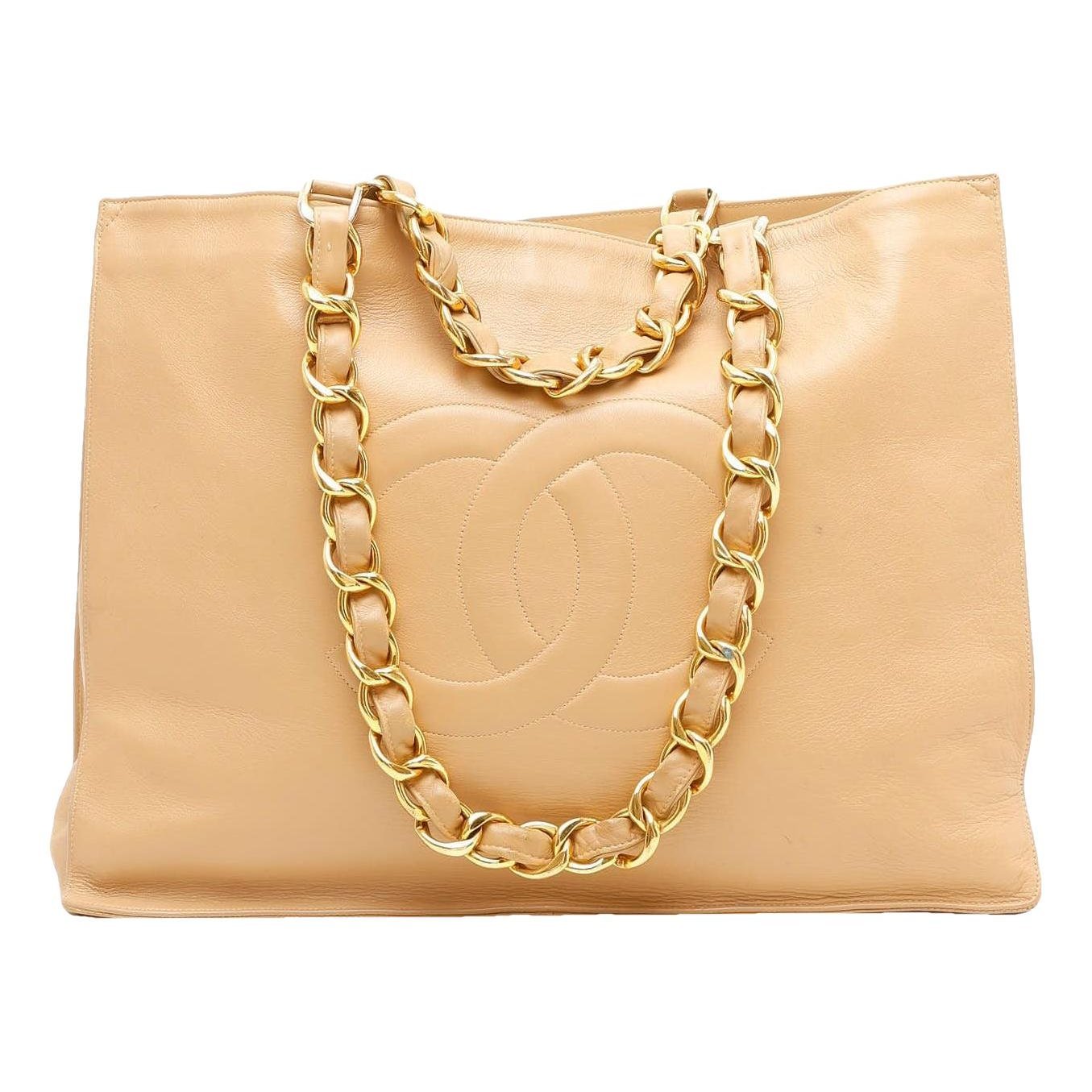 Vintage CC Chain leather tote
