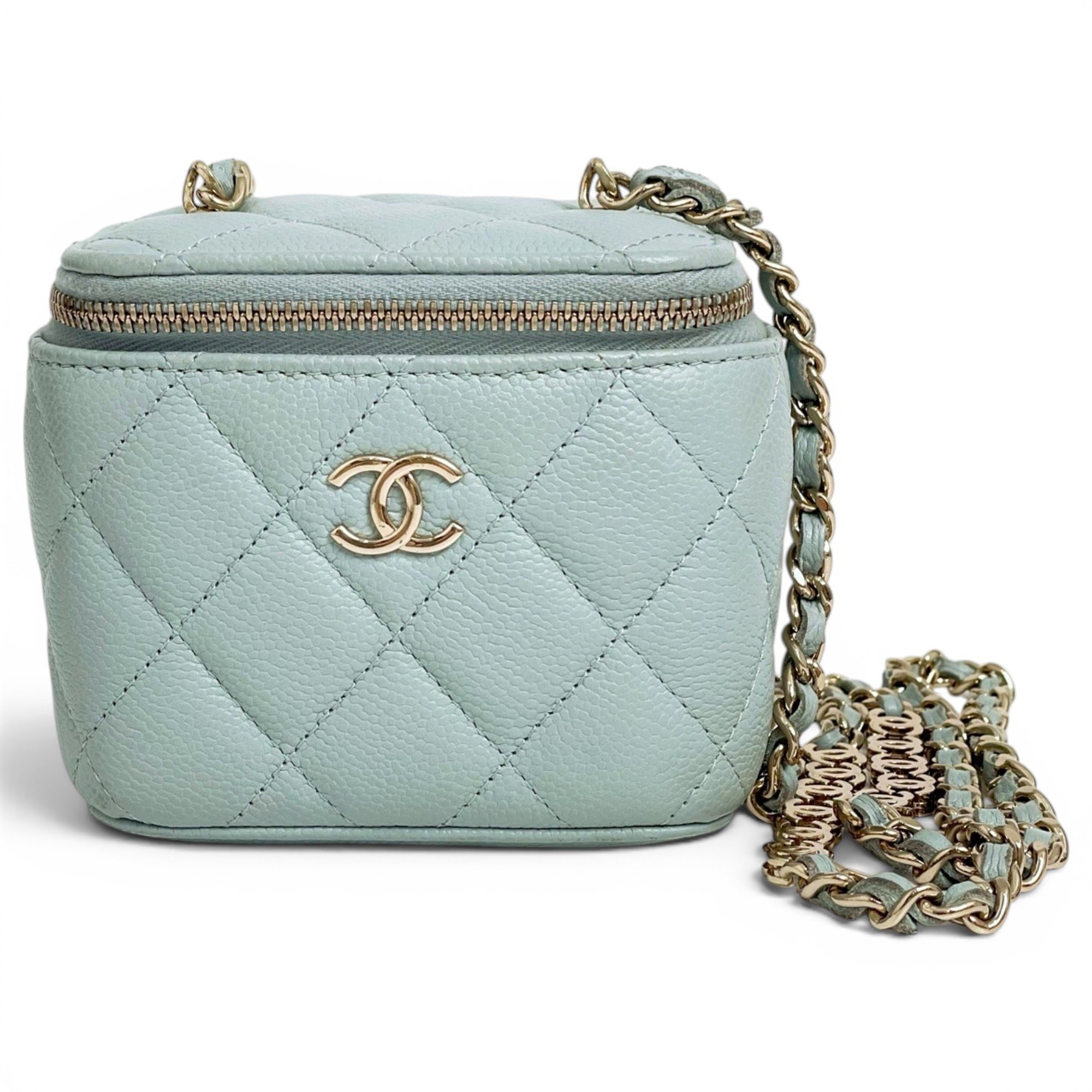 Vanity leather handbag