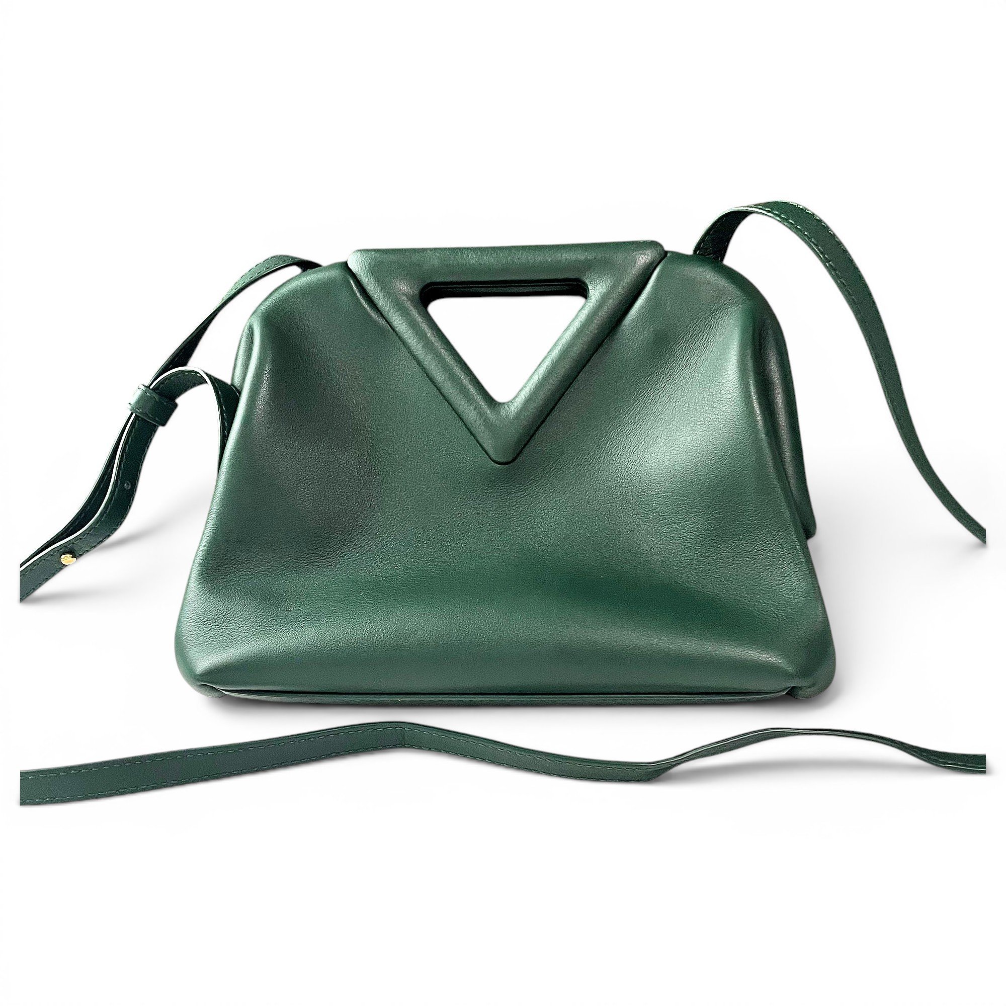 Point leather handbag