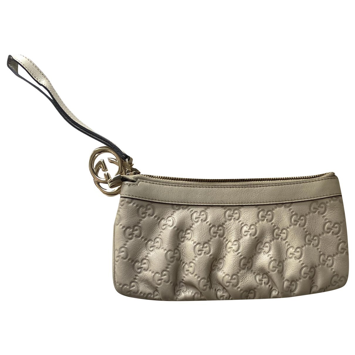 Leather clutch bag