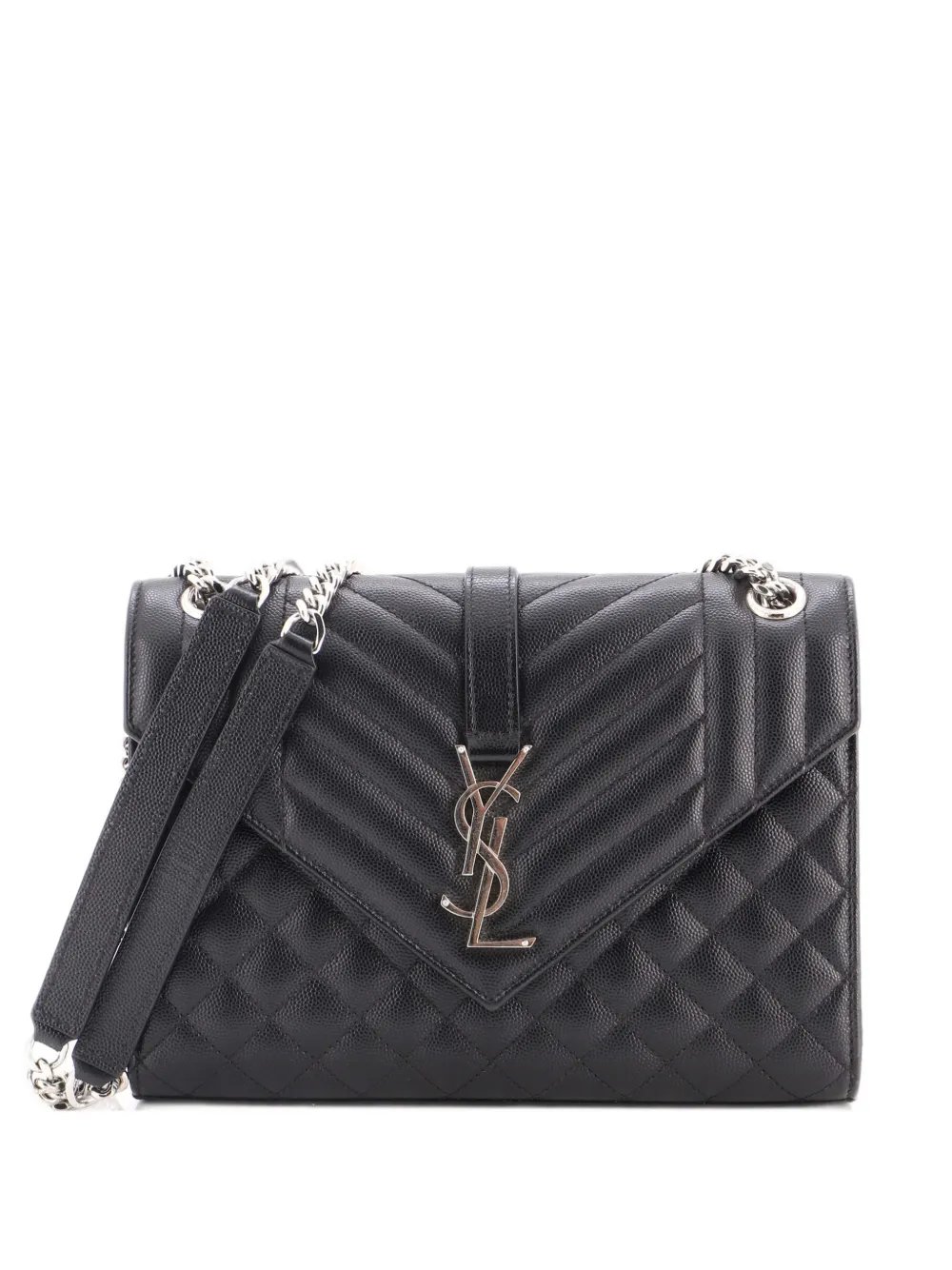 Classic Monogram Envelope Satchel Mixed Matelasse Leather Medium shoulder bag