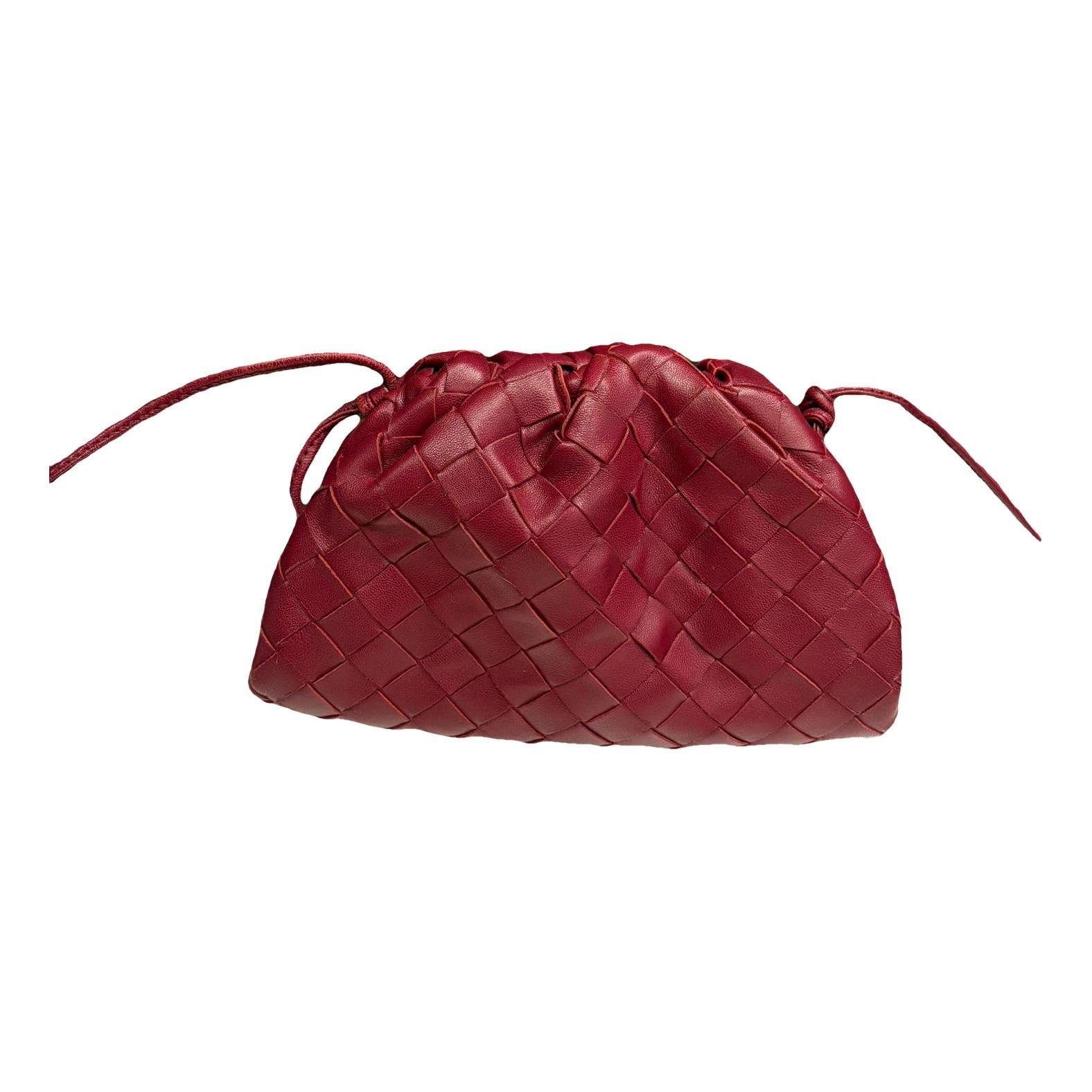Pouch leather crossbody bag