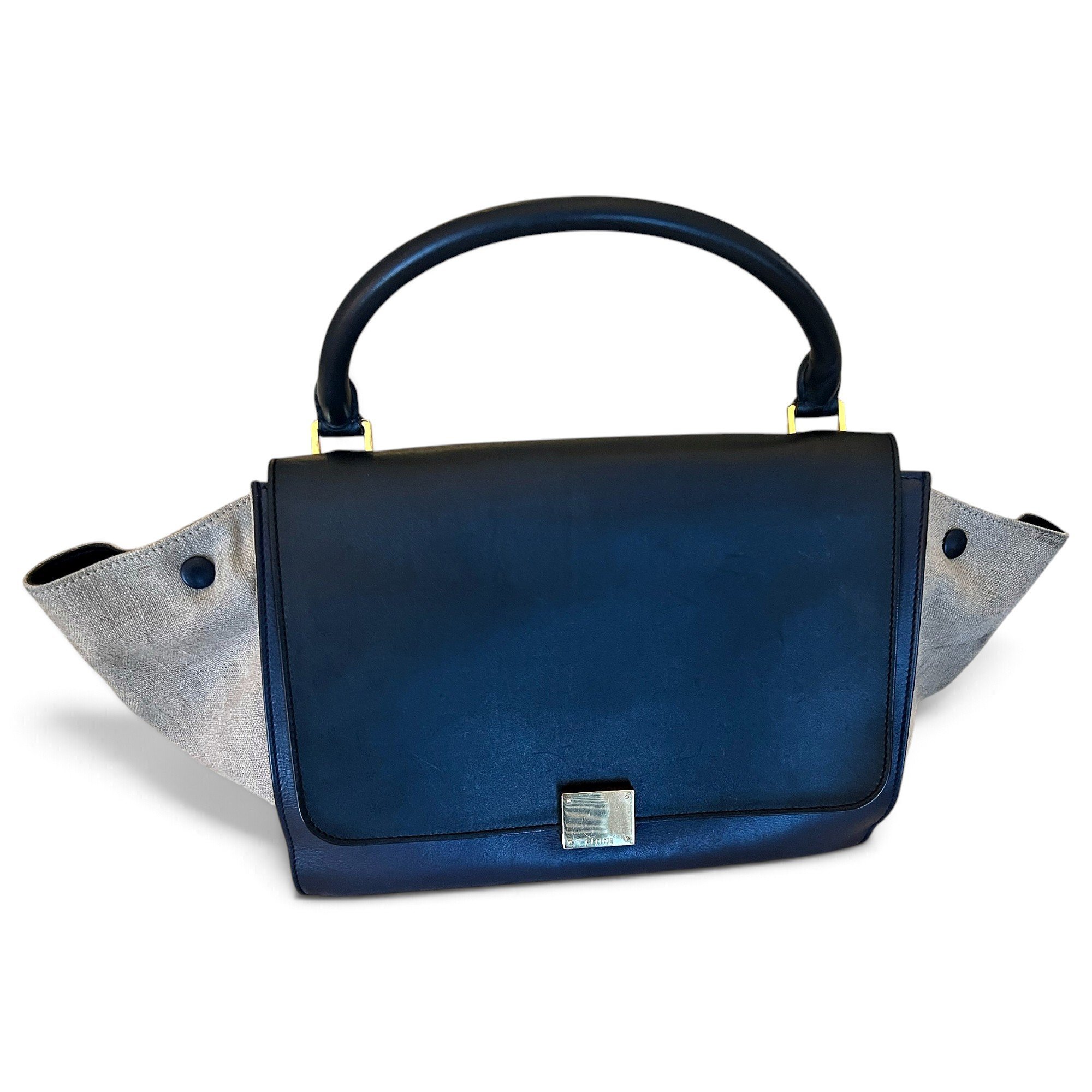 Trapèze leather bag