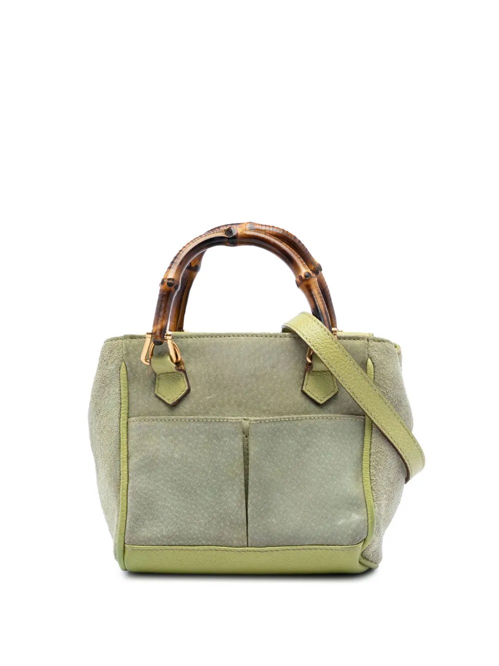 20th Century Suede Bamboo satchel