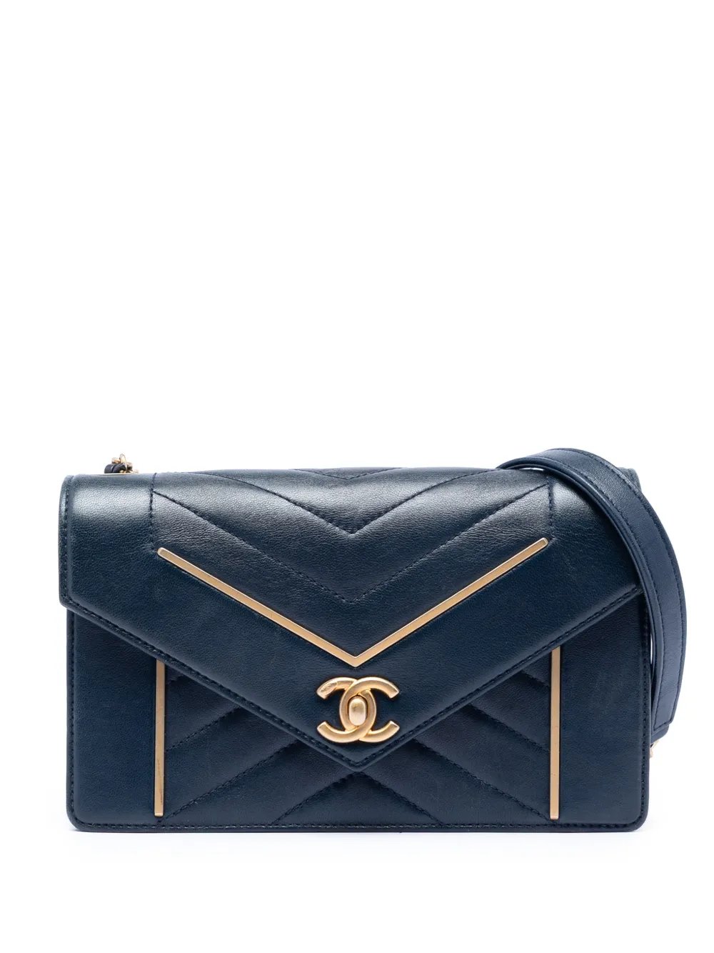 Chanel 2017-2018 Small Reversed Chevron Lambskin Flap crossbody bag