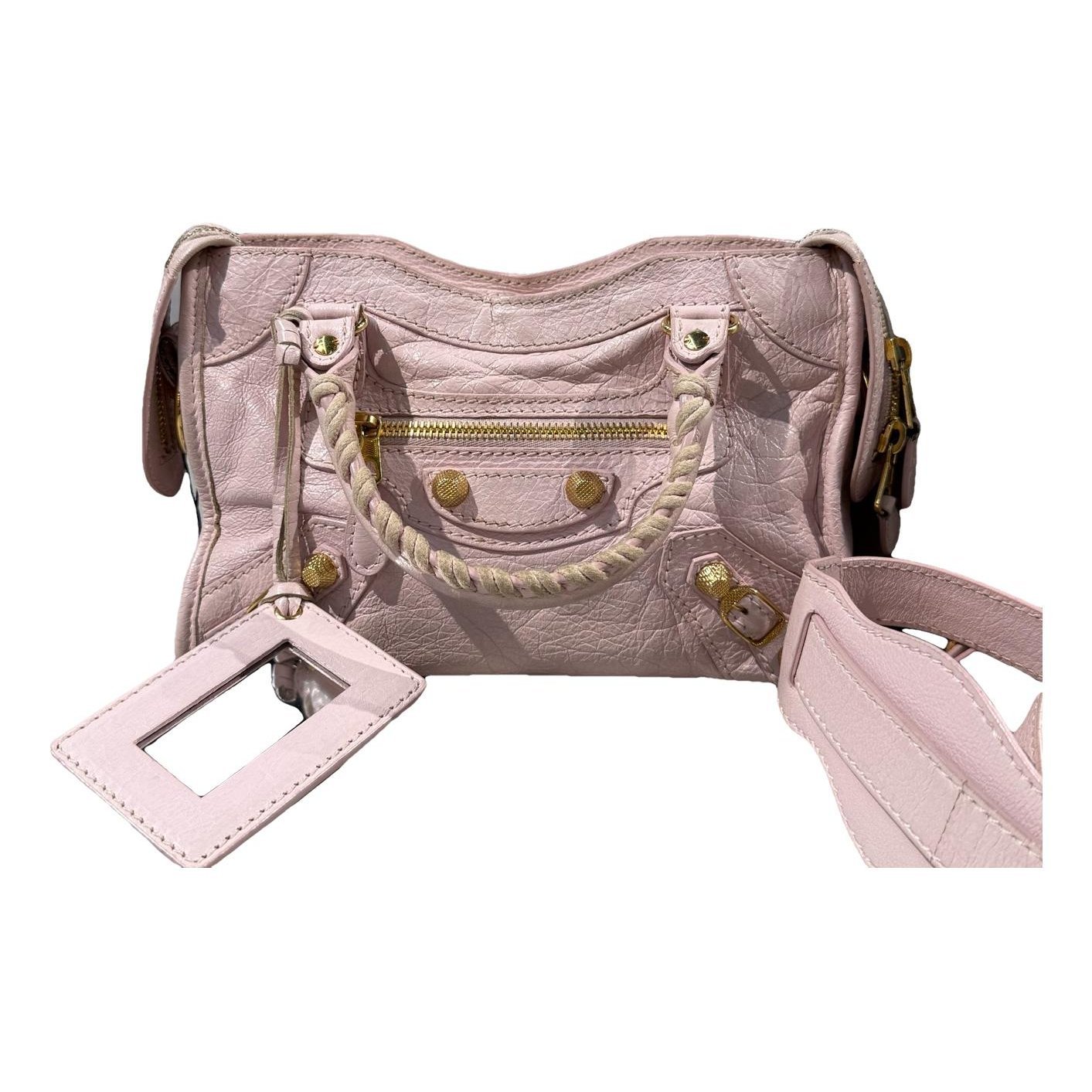 City leather handbag