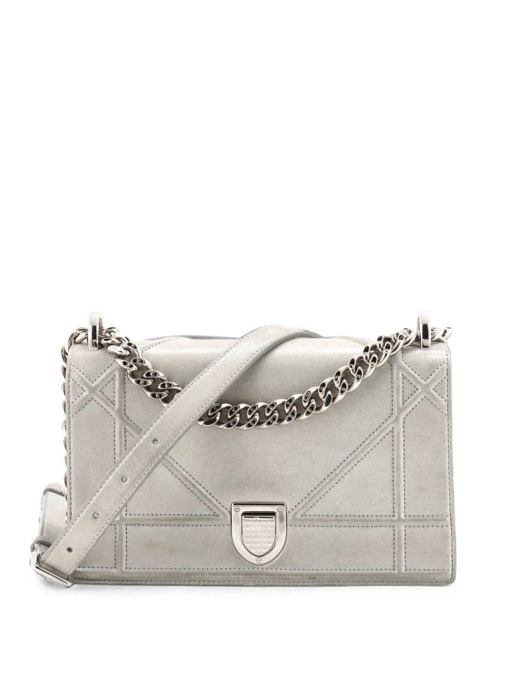 Diorama Flap Bag Studded Leather Small shoulder bag