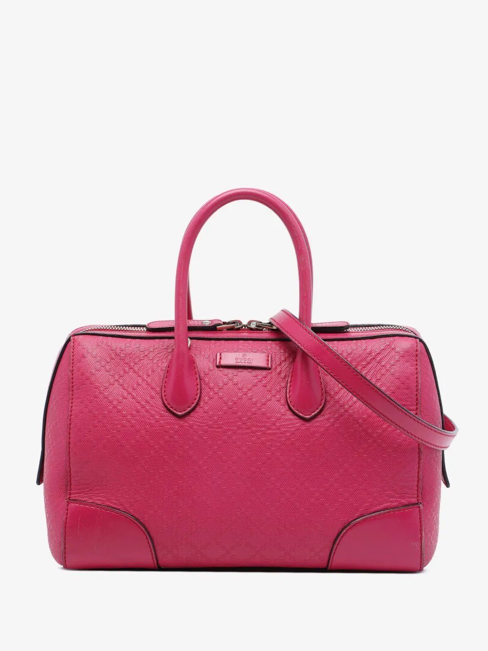 2016-2026 Diamante Bright Calfskin Boston Bag satchel