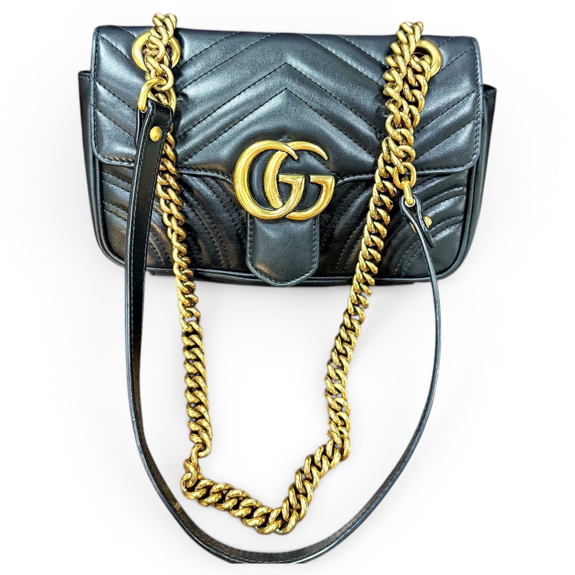 GG Marmont Flap leather handbag
