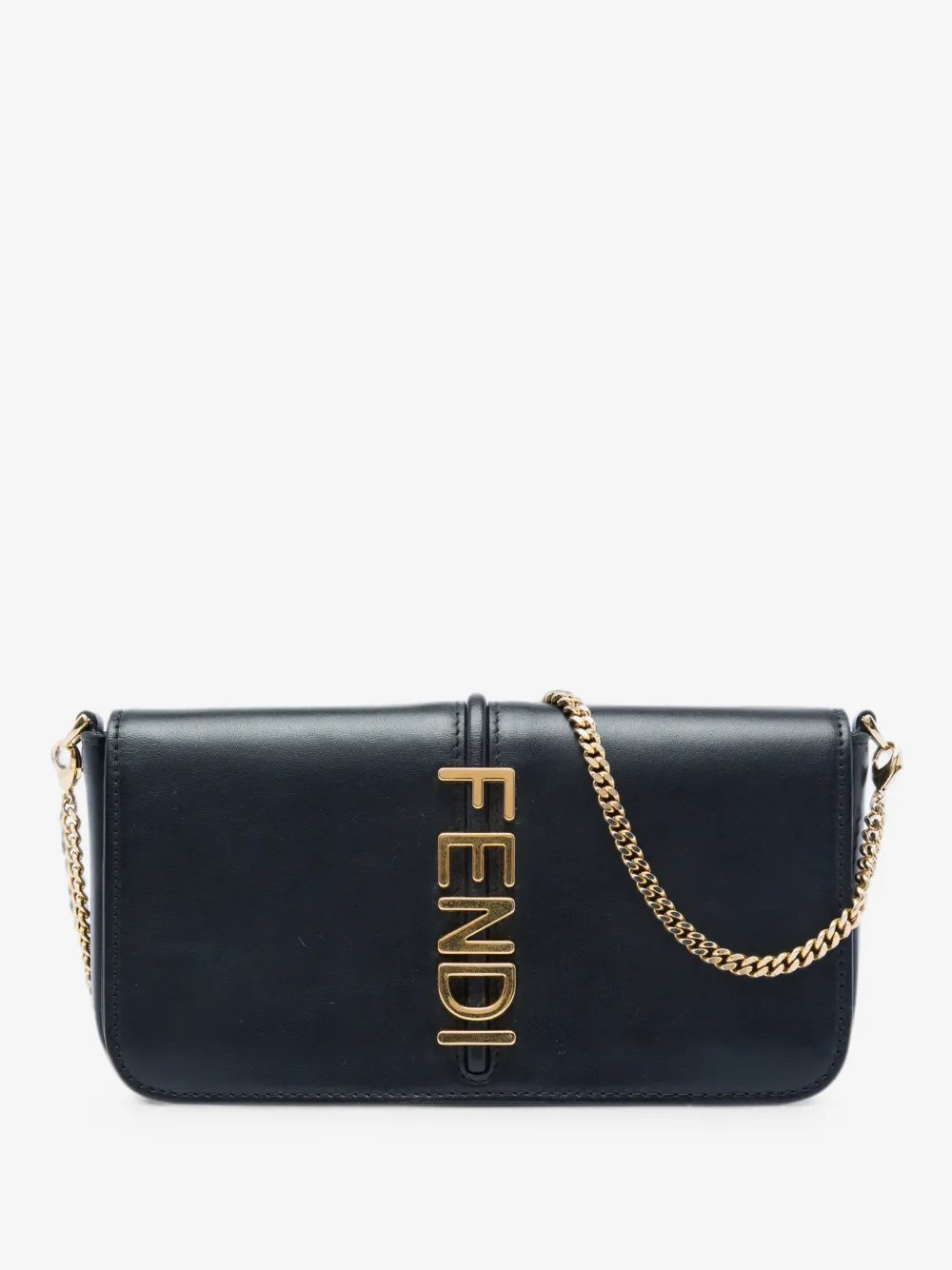 2010-2026 Leather Fendigraphy Wallet On Chain crossbody bag