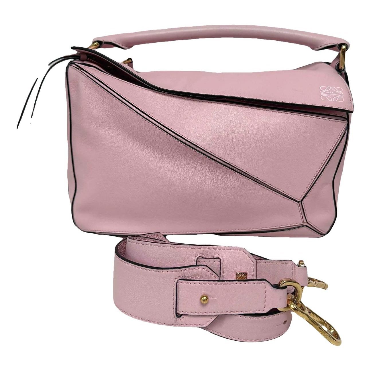Puzzle leather crossbody bag
