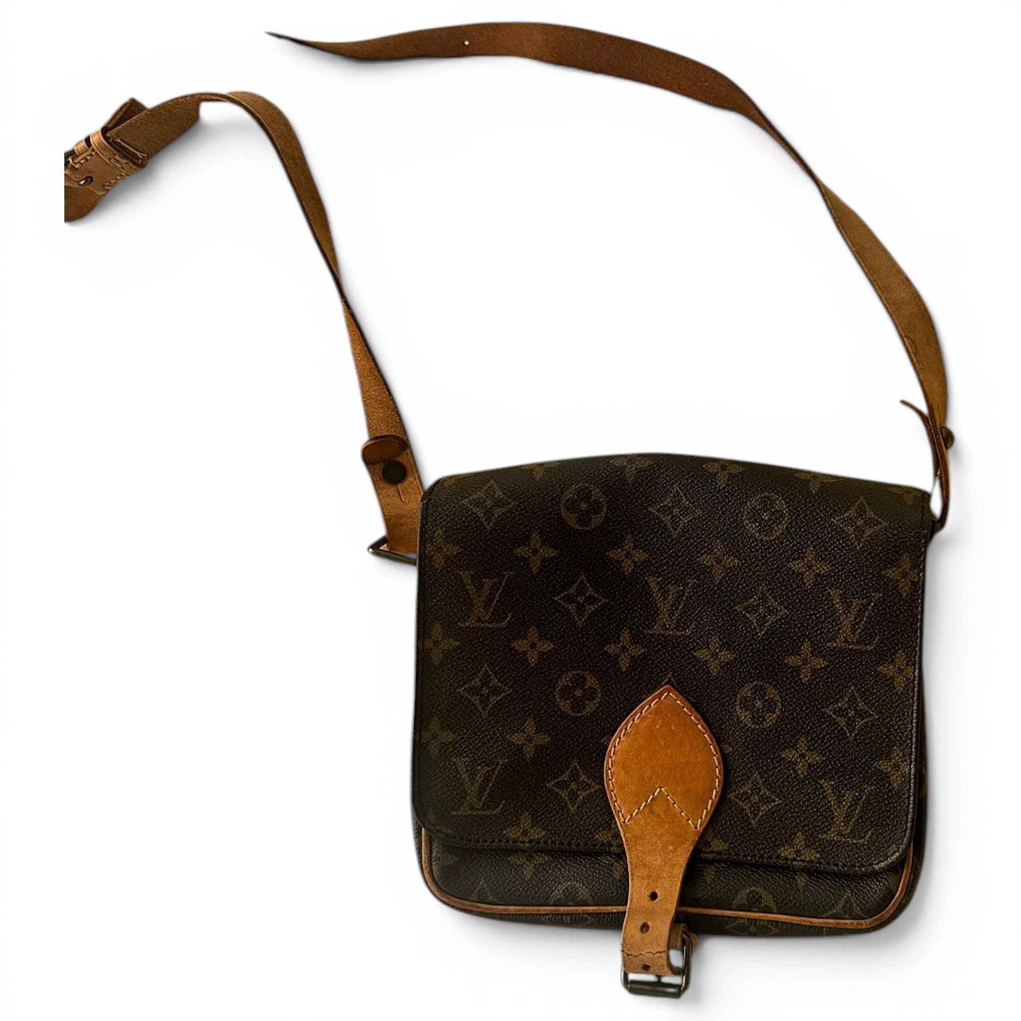 Cartouchière leather crossbody bag