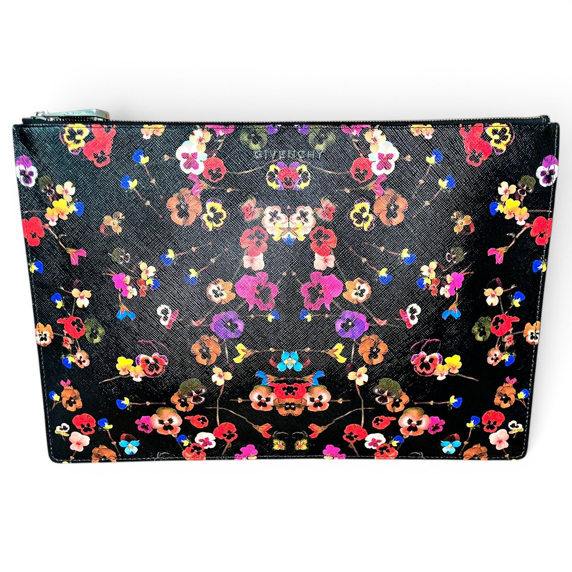 Leather clutch bag